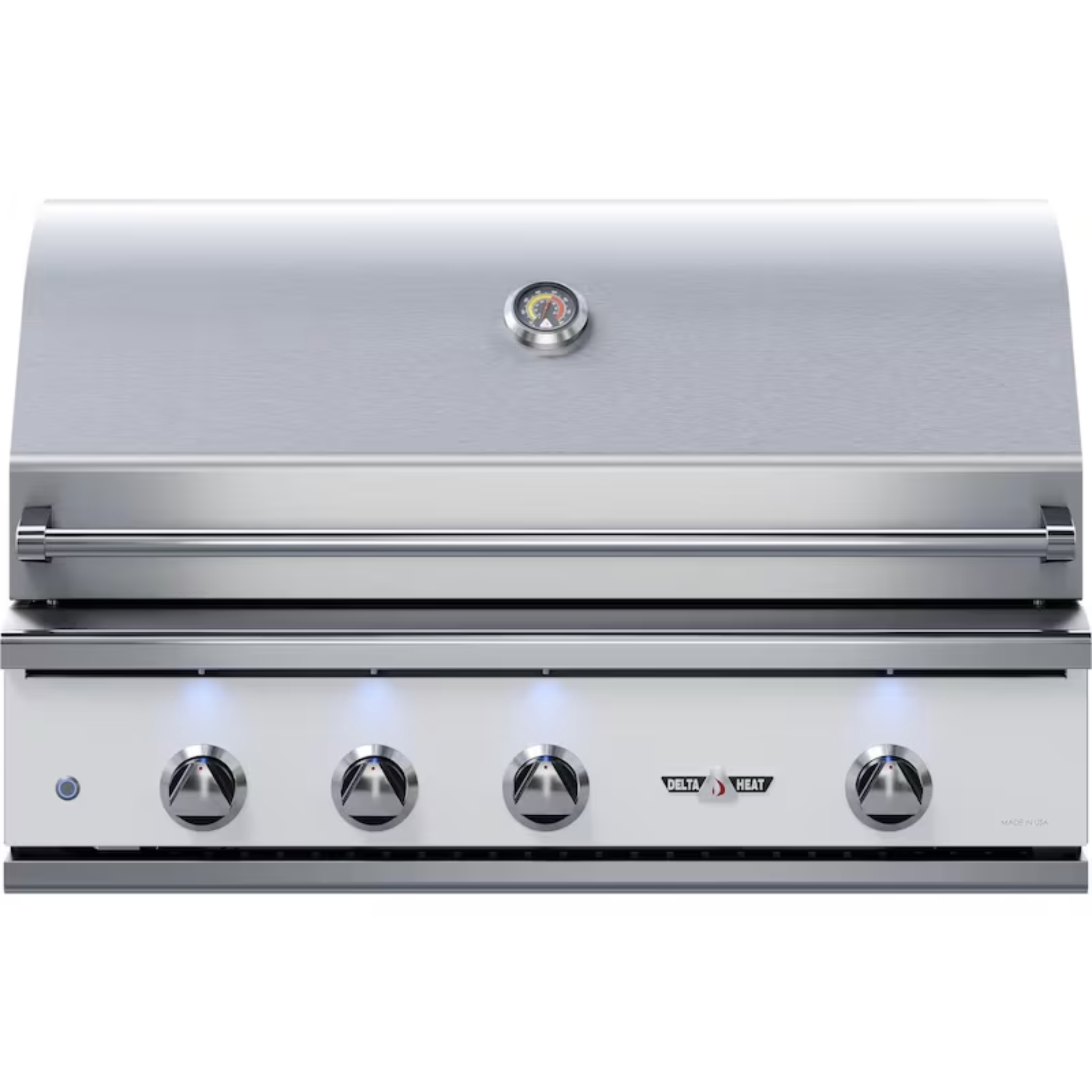 Delta Heat 38-Inch 3-Burner Built-In Gas Grill With Infrared Rotisserie & White Control Panel | Buy at Novaselectes