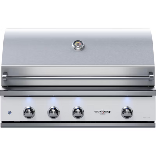 Delta Heat 38-Inch 3-Burner Built-In Gas Grill With Infrared Rotisserie & White Control Panel | Buy at Novaselectes
