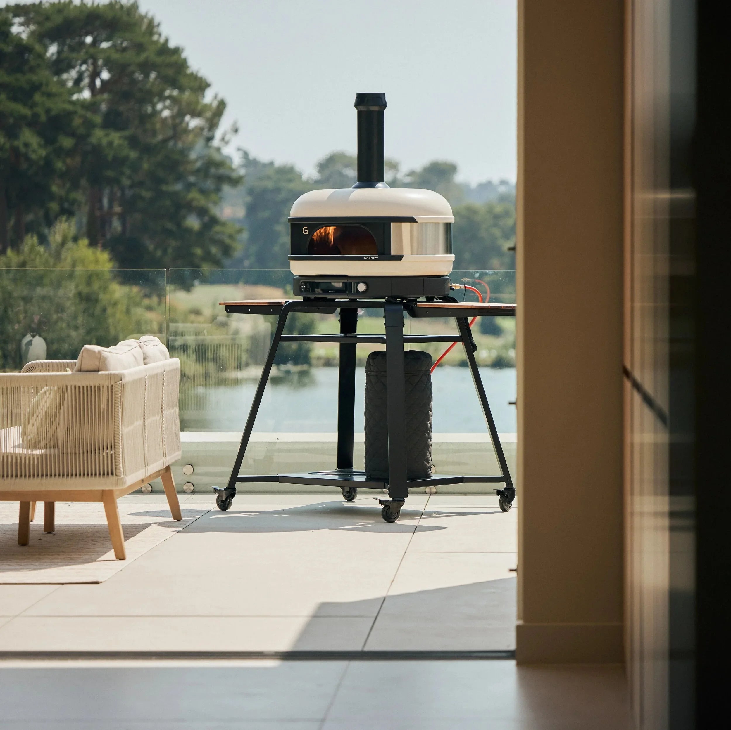 Gozney Dome Gen 2 Bone Dual Fuel Freestanding Outdoor Pizza Oven | Novaselectes