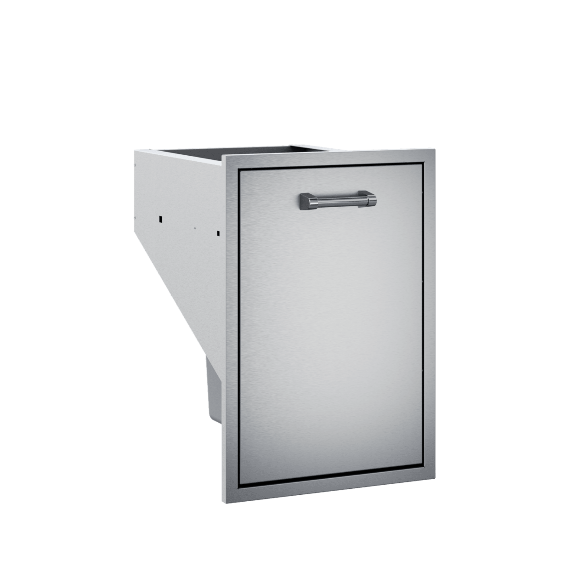 Delta Heat 18-Inch Roll-Out Stainless Steel Trash Bin | Novaselectes