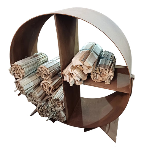 GW Pro 31-Inch Rust Firewood Rack | Novaselectes
