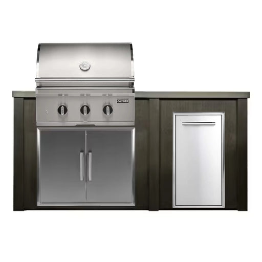 Haven Outdoor 72-Inch Outdoor Kitchen Island w/ Coyote 30-Inch Grill | Novaselectes