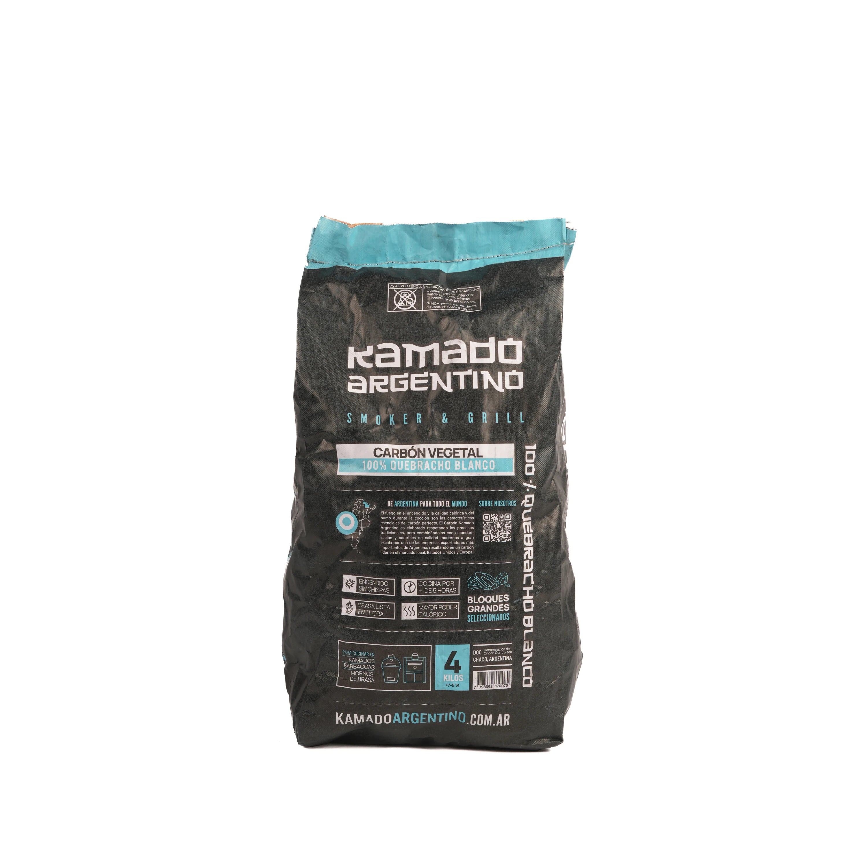 Kamado Argentino White Quebracho Charcoal Small Bag 9 lbs | Novaselectes