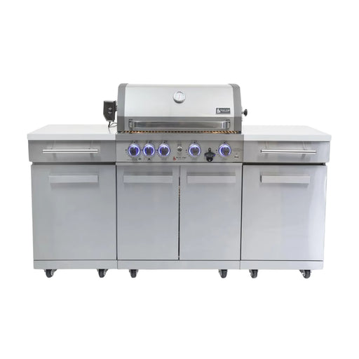 Mont Alpi MA-957RS 6 Ft Propane Outdoor Kitchen Island in Stainless Steel | Novaselectes