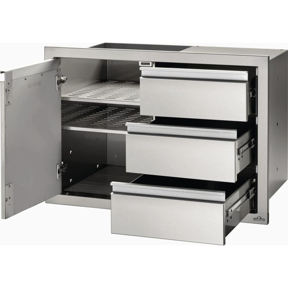 Napoleon BI-3624-1D3DR - 36" x 24" Single Door & Triple Drawer Combo