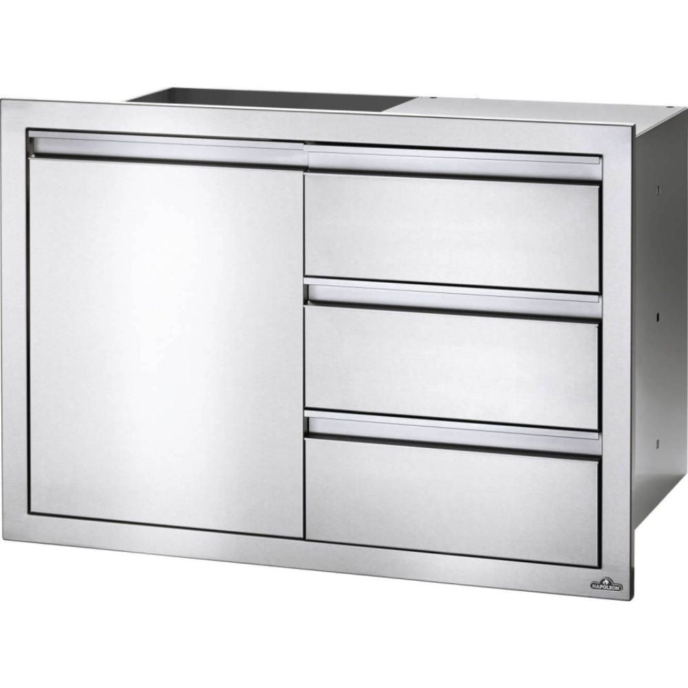 Napoleon BI-3624-1D3DR - 36" x 24" Single Door & Triple Drawer Combo