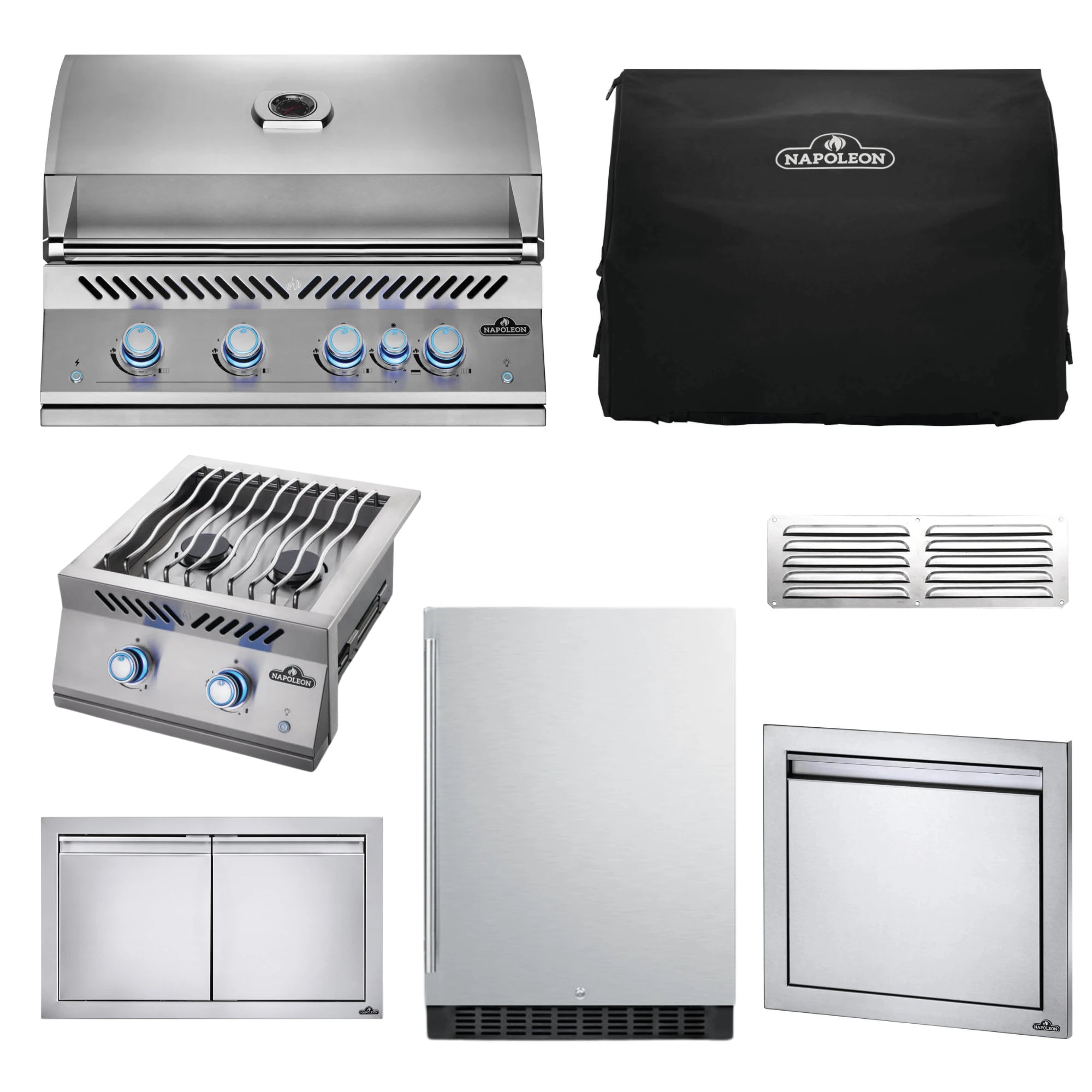Napoleon Built-in 32-Inch Gas Grill Outdoor Kitchen Complete Package | Novaselectes