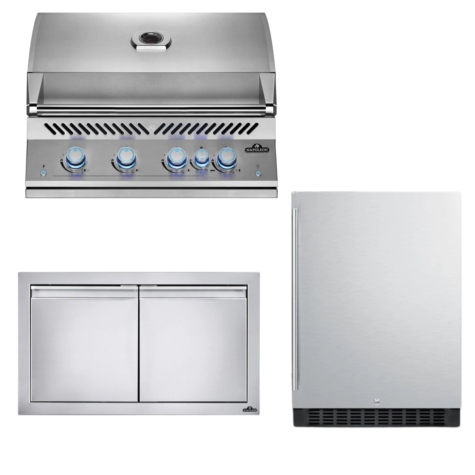 Napoleon Built-in 32-Inch Gas Grill Outdoor Kitchen Package 3 | Novaselectes