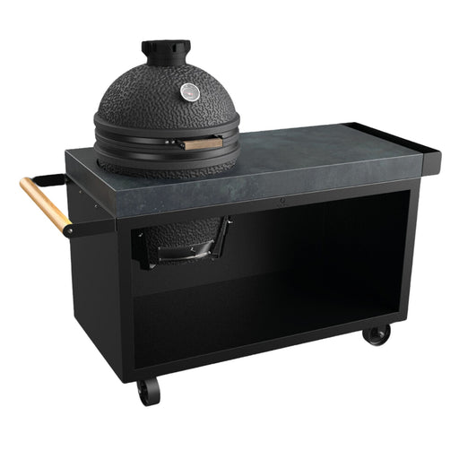 OFYR Black 135 PRO Kamado Table for The Bastard w/ Concrete Worktop | Buy at Novaselectes