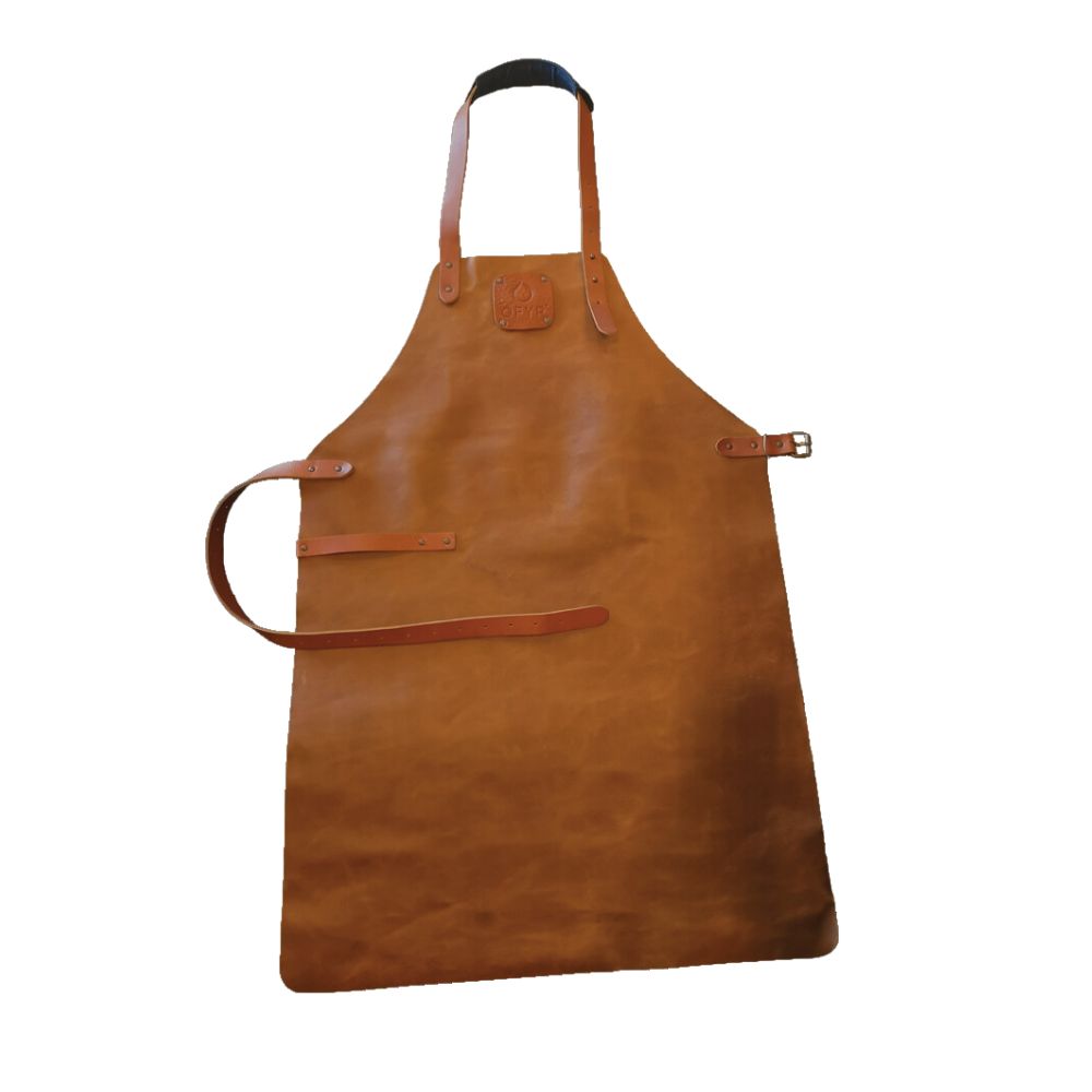 OFYR OA-LA Brown Leather Apron | Buy at Novaselectes