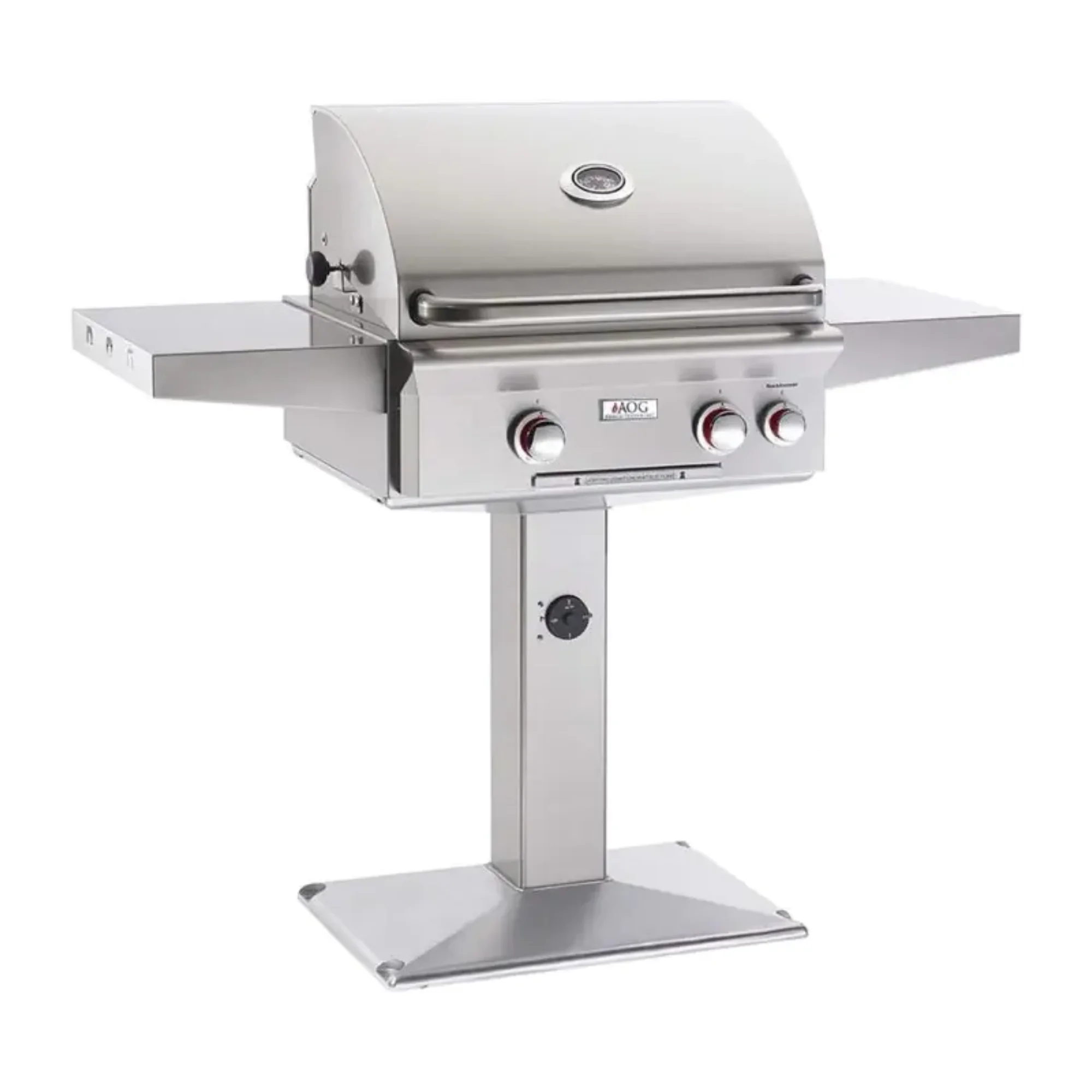 American Outdoor Grill T-Series 24-inch Natural Gas Grill On Pedestal Base w/ Rotisserie & Backburner | Novaselectes