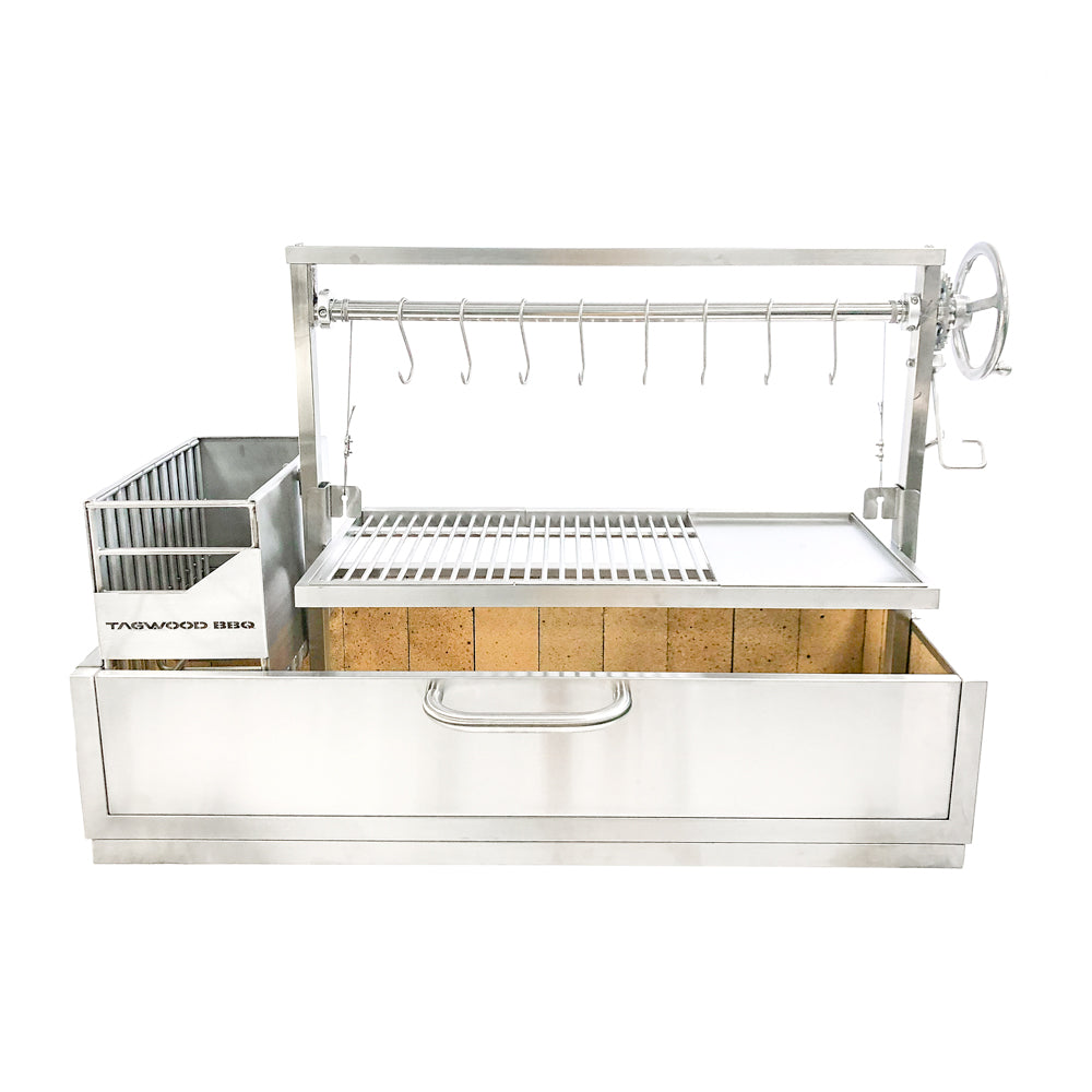 BBQ05SS Built-In Argentine Wood Fire & Charcoal Grill