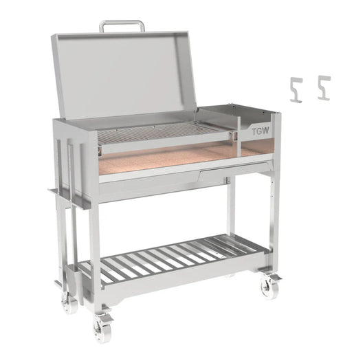 Tagwood BBQ Argentine Gaucho Stainless Steel Freestanding Charcoal Grill | Novaselectes
