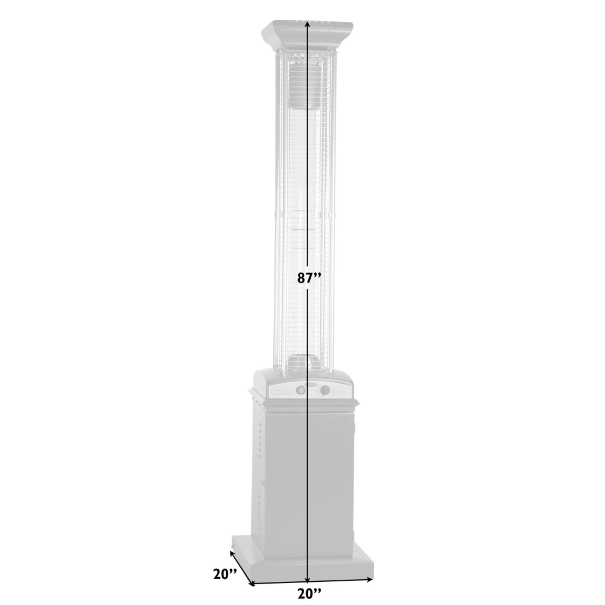 Well Traveled Living Hammered Bronze Finish Square Flame Propane Patio Heater | Novaselectes