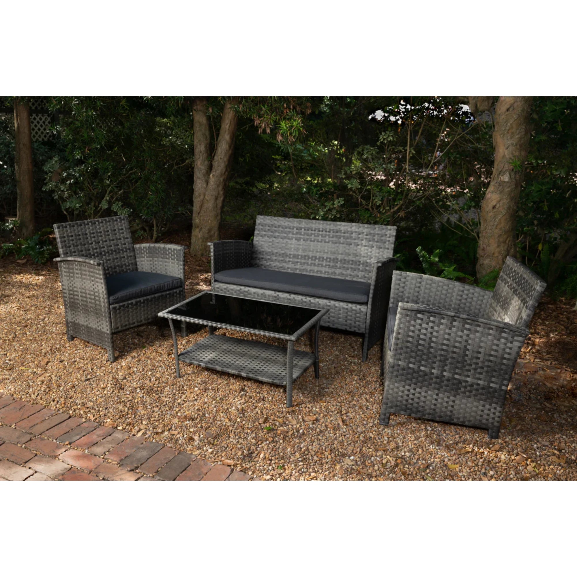 Well Traveled Living Jareth Wicker Patio Set | Novaselectes