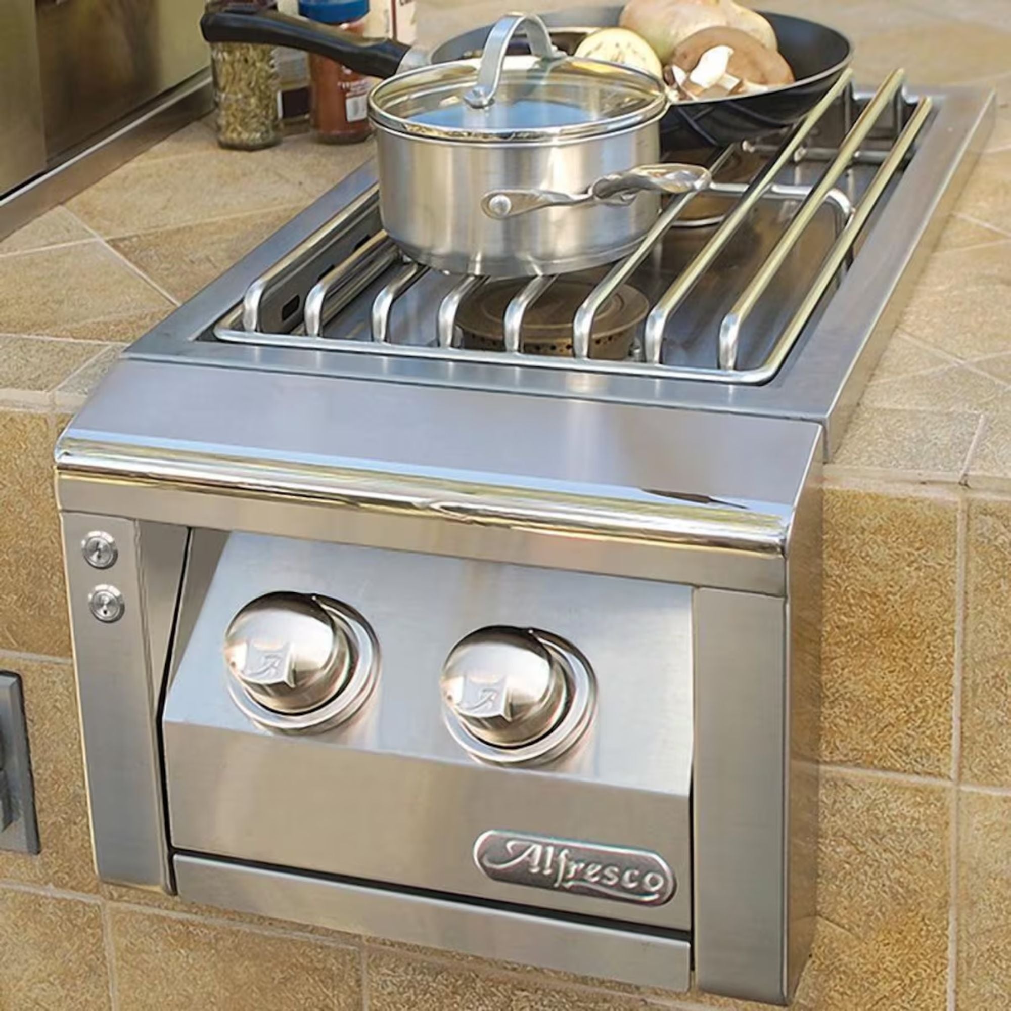 Alfresco Built-In Gas Double Side Burner | Novaselectes
