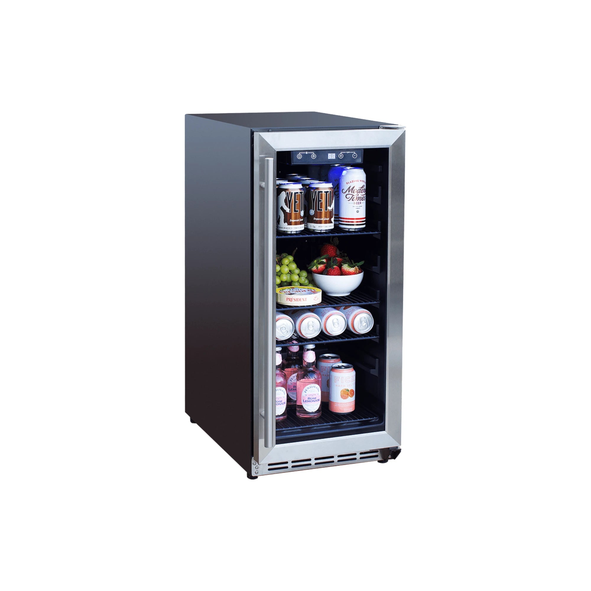 Summerset 15-Inch 3.2 Cu Outdoor Rated Refrigerator w/ Glass Door | Novaselectes