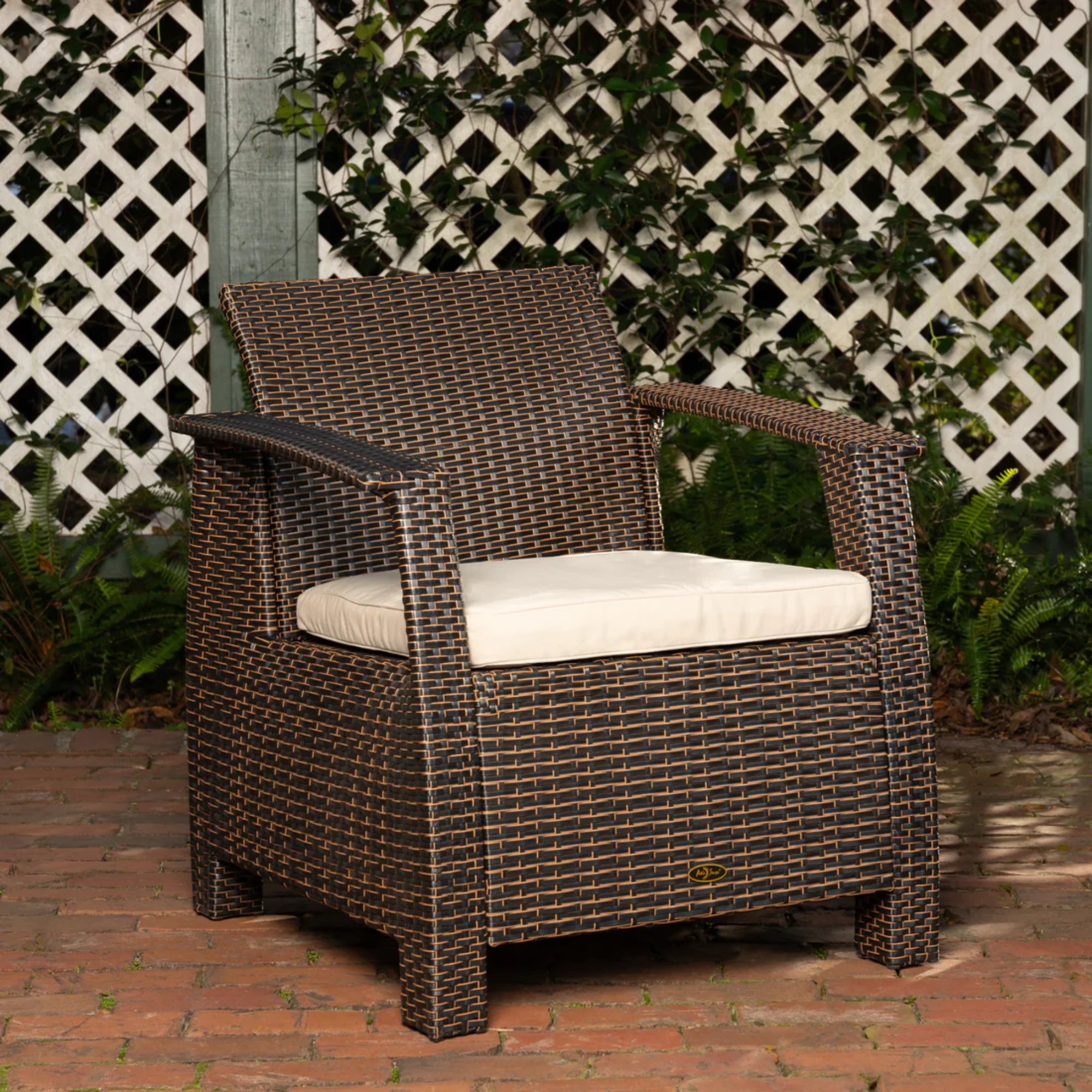 Well Traveled Living Bondi Deluxe Armchair in Mocha Wicker | Novaselectes