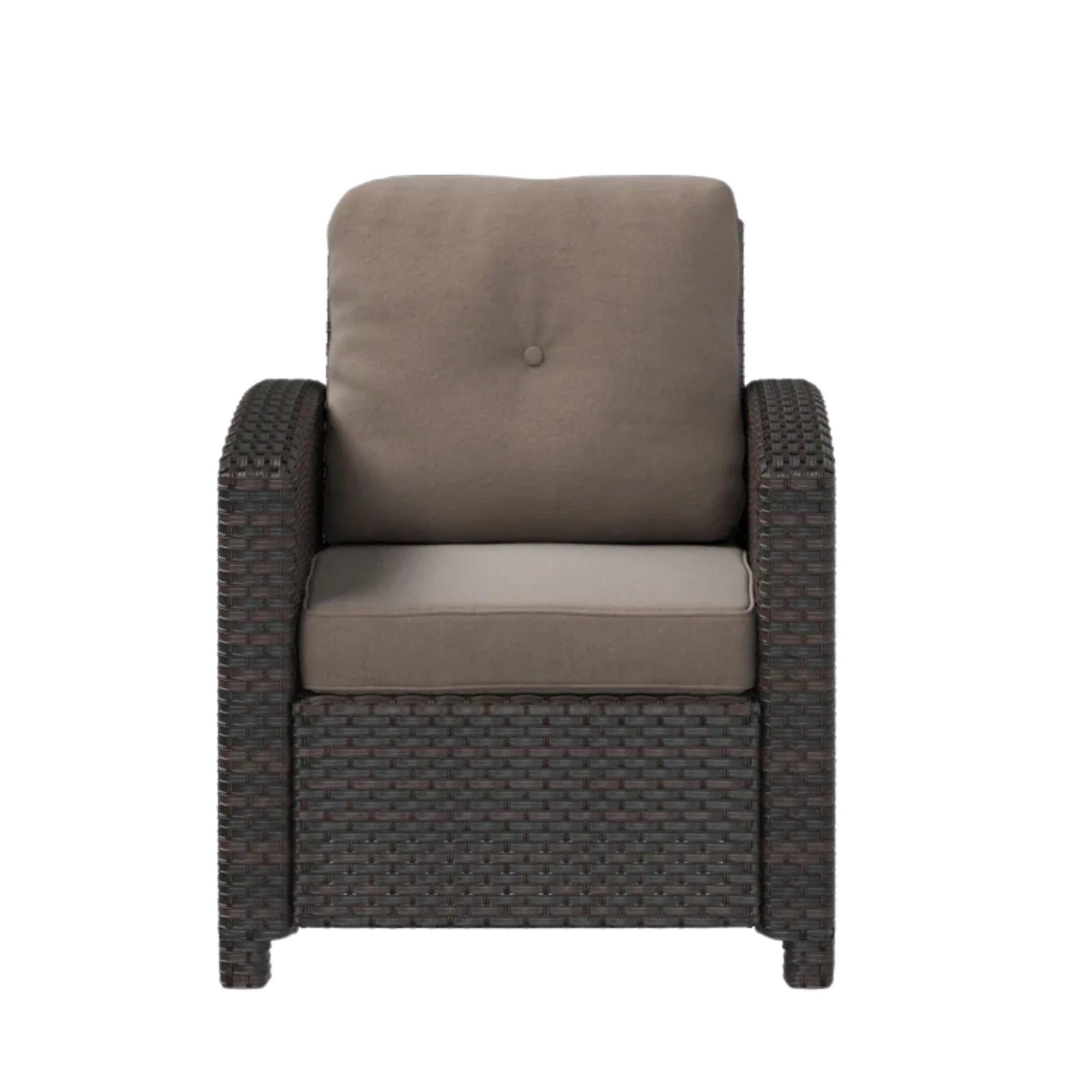 Well Traveled Living Miles Club Chair in Mocha Wicker | Novaselectes
