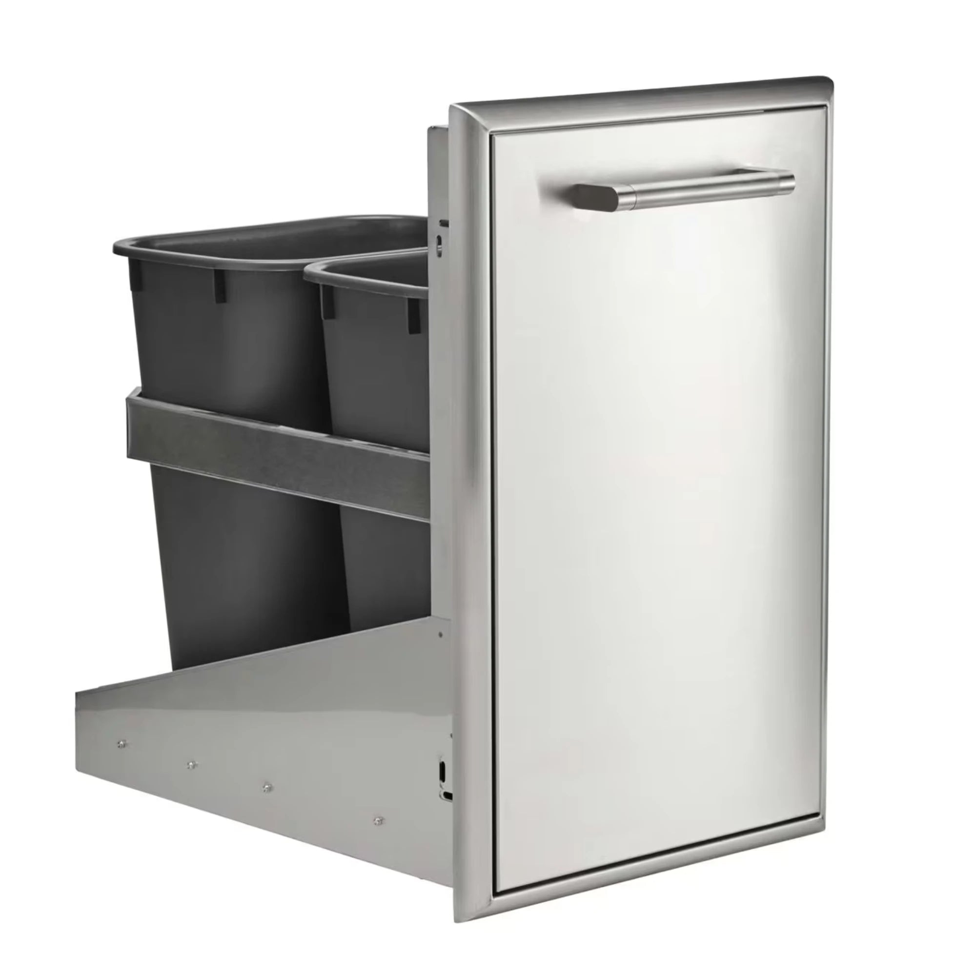 Coyote 18-Inch Front to Back Double Trash / Recycle Bin | Novaselectes