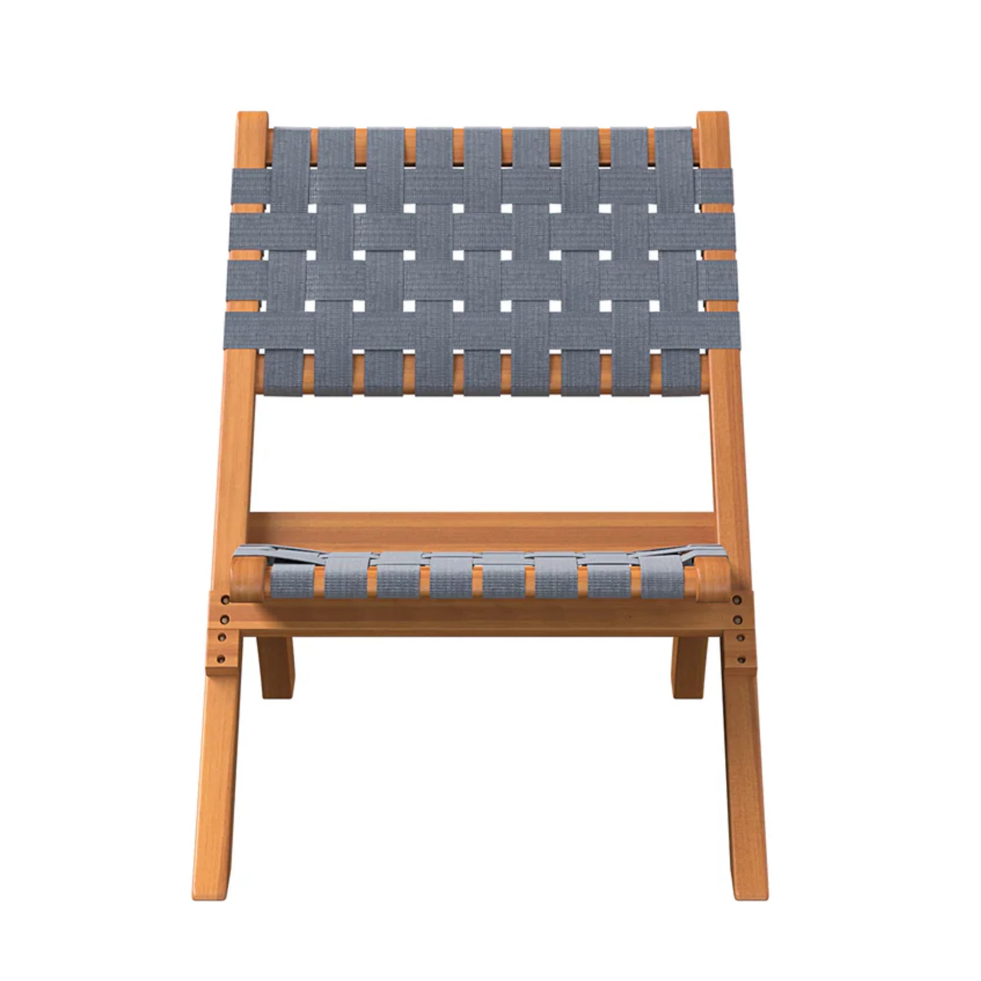 Well Traveled Living Sava Folding Chair in Warm Gray Webbing | Novaselectes