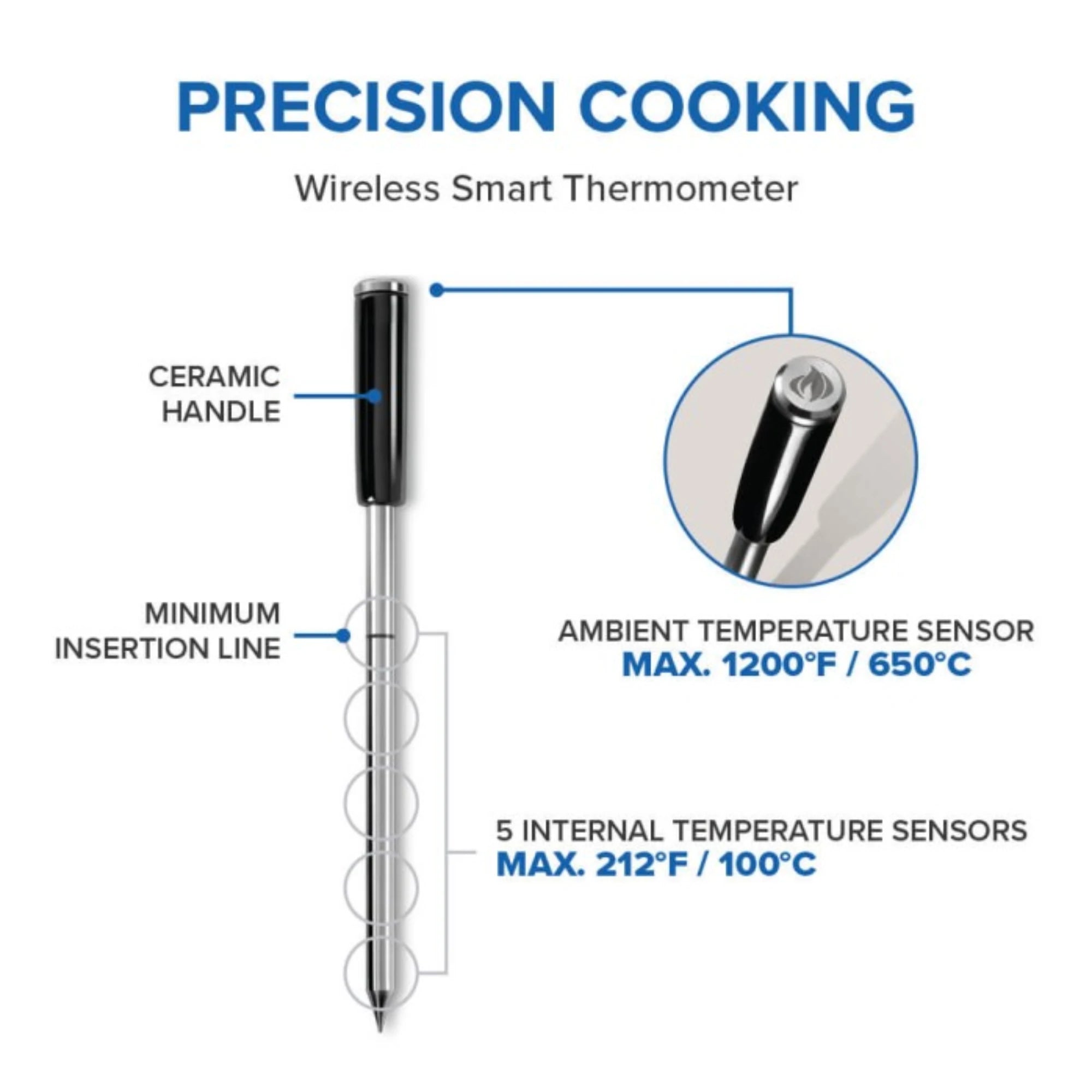 Napoleon ACCU-PROBE™ PRO X Wireless Bluetooth® Smart Thermometer | Novaselectes