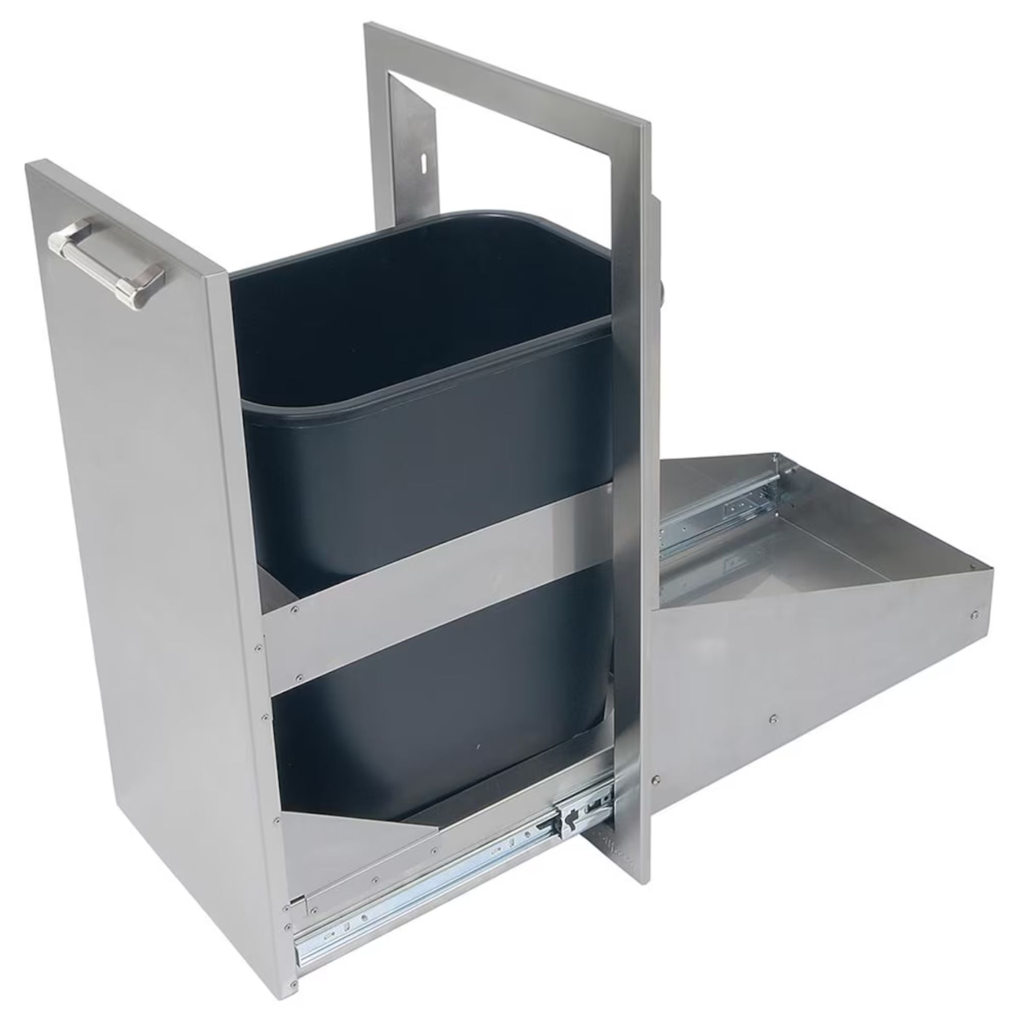Alfresco 15-Inch Stainless Steel Soft-Close Roll-Out Trash Center | Novaselectes