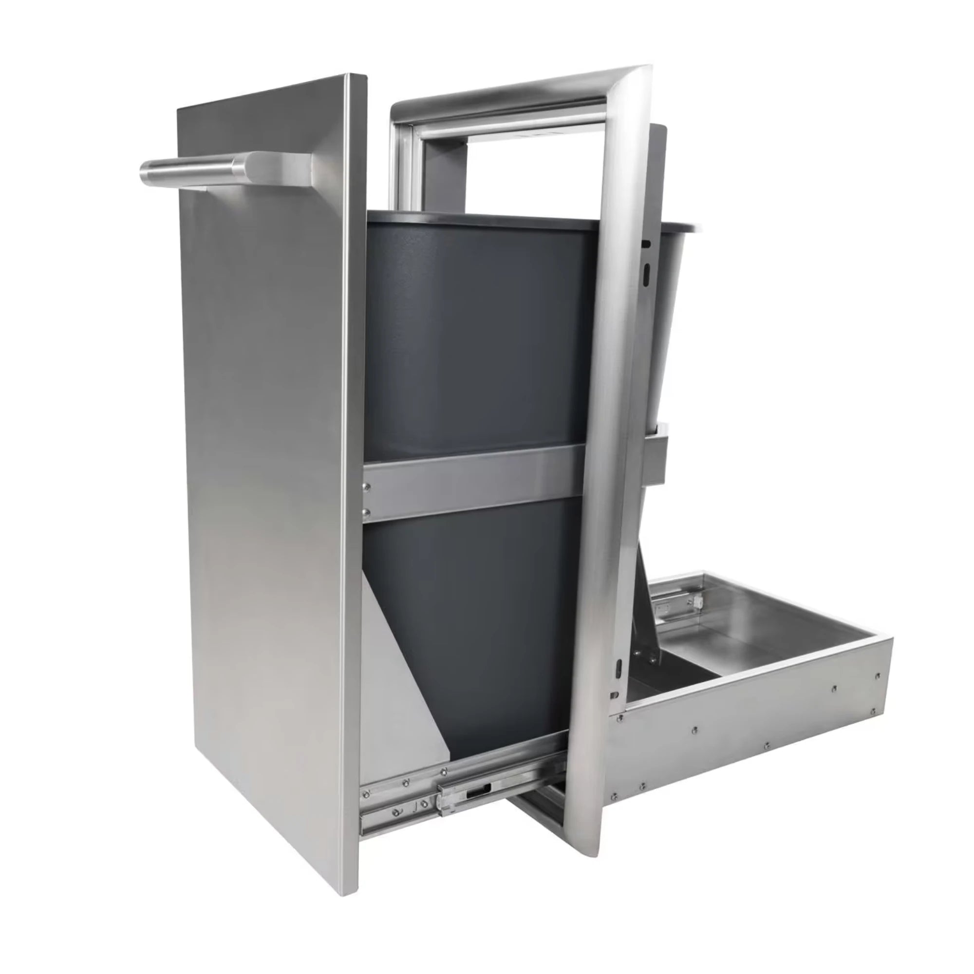 Coyote 15-Inch Single Pull Out Trash w/ Recycle Bin | Novaselectes