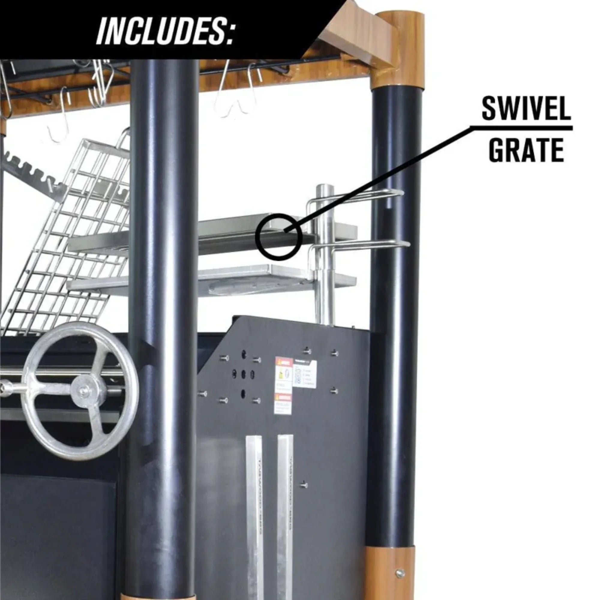Tagwood BBQ02SI Premium Freestanding Santa Maria Argentine Grill - "The Beast" | Novaselectes