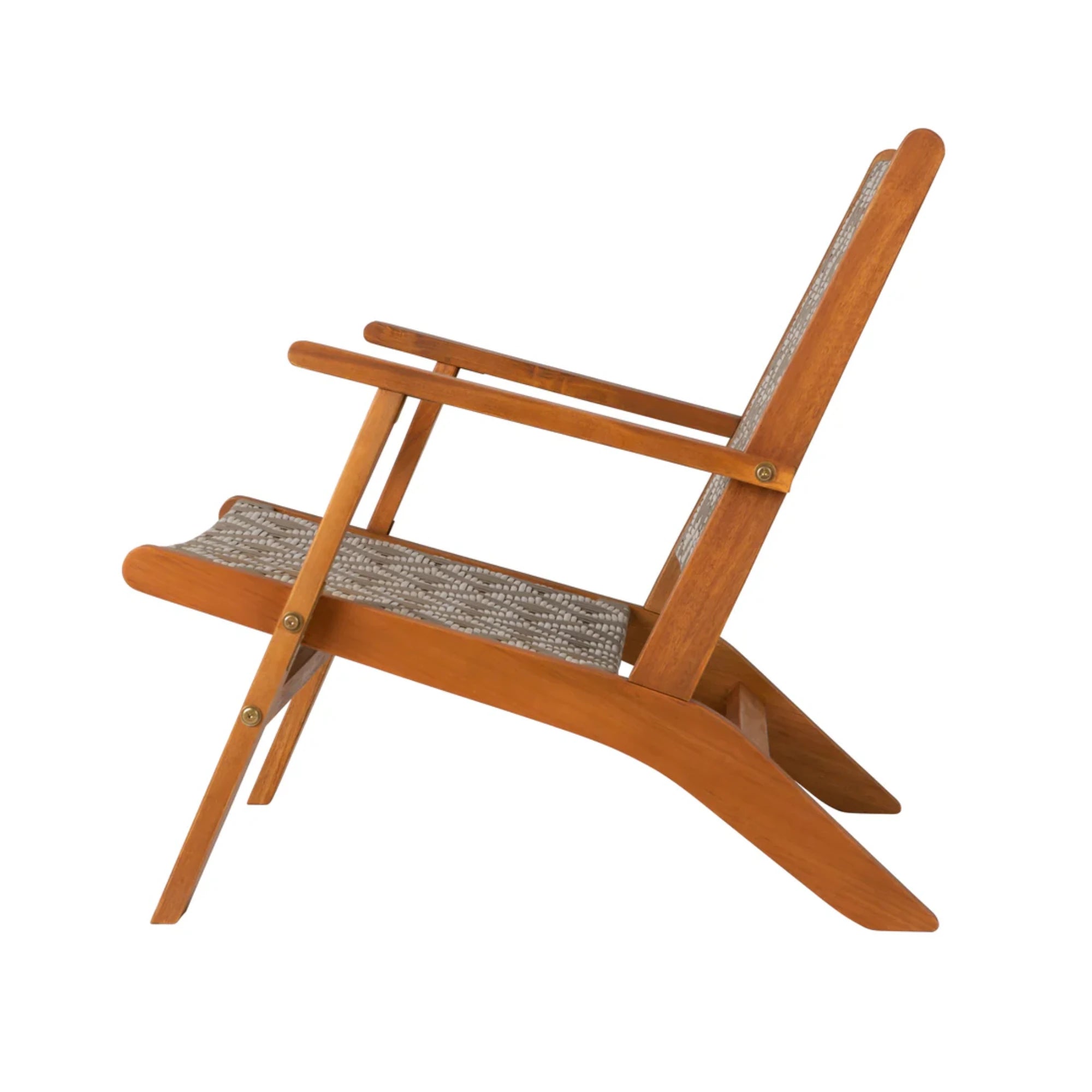 Well Traveled Living Vega Natural Stain Outdoor Chair in Diamond-Weave Wicker | Novaselectes
