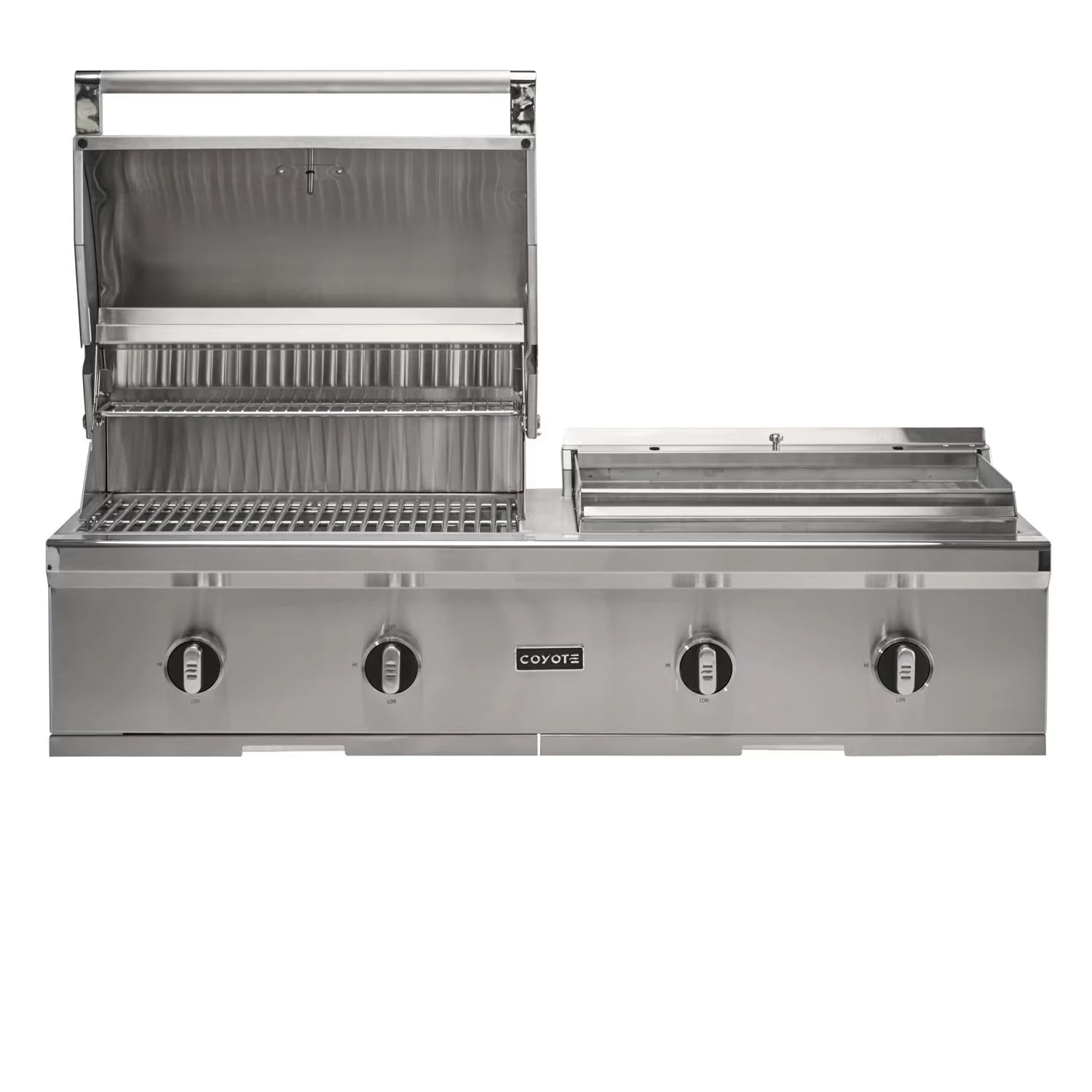 Coyote 50-Inch Built-in Gas Grill & Flat Top Combo | Novaselectes