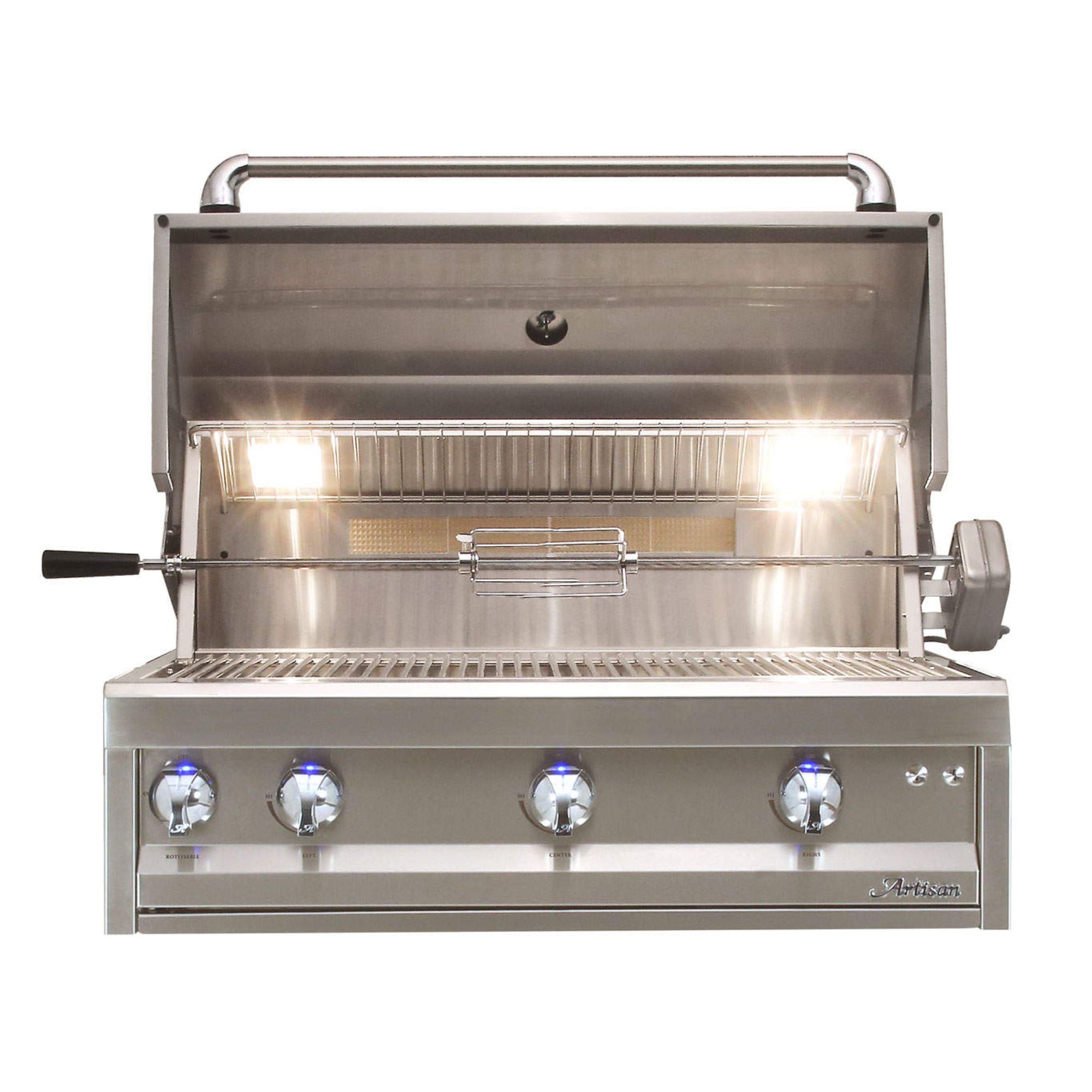 Artisan Professional 36-Inch 3-Burner Built-In Gas Grill w/ Rotisserie | Novaselectes