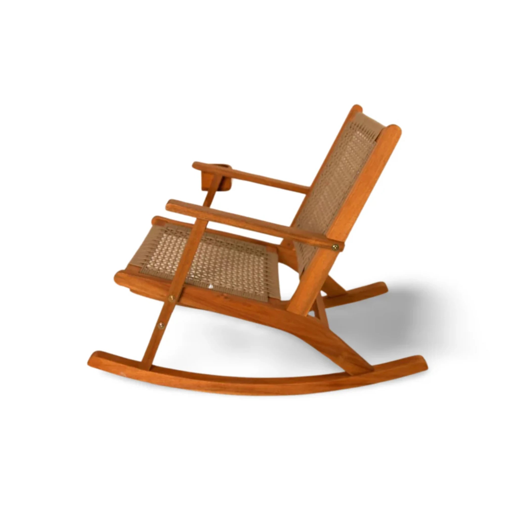 Well Traveled Living Vega Outdoor Rocking Chair with Beverage Holder | Novaselectes