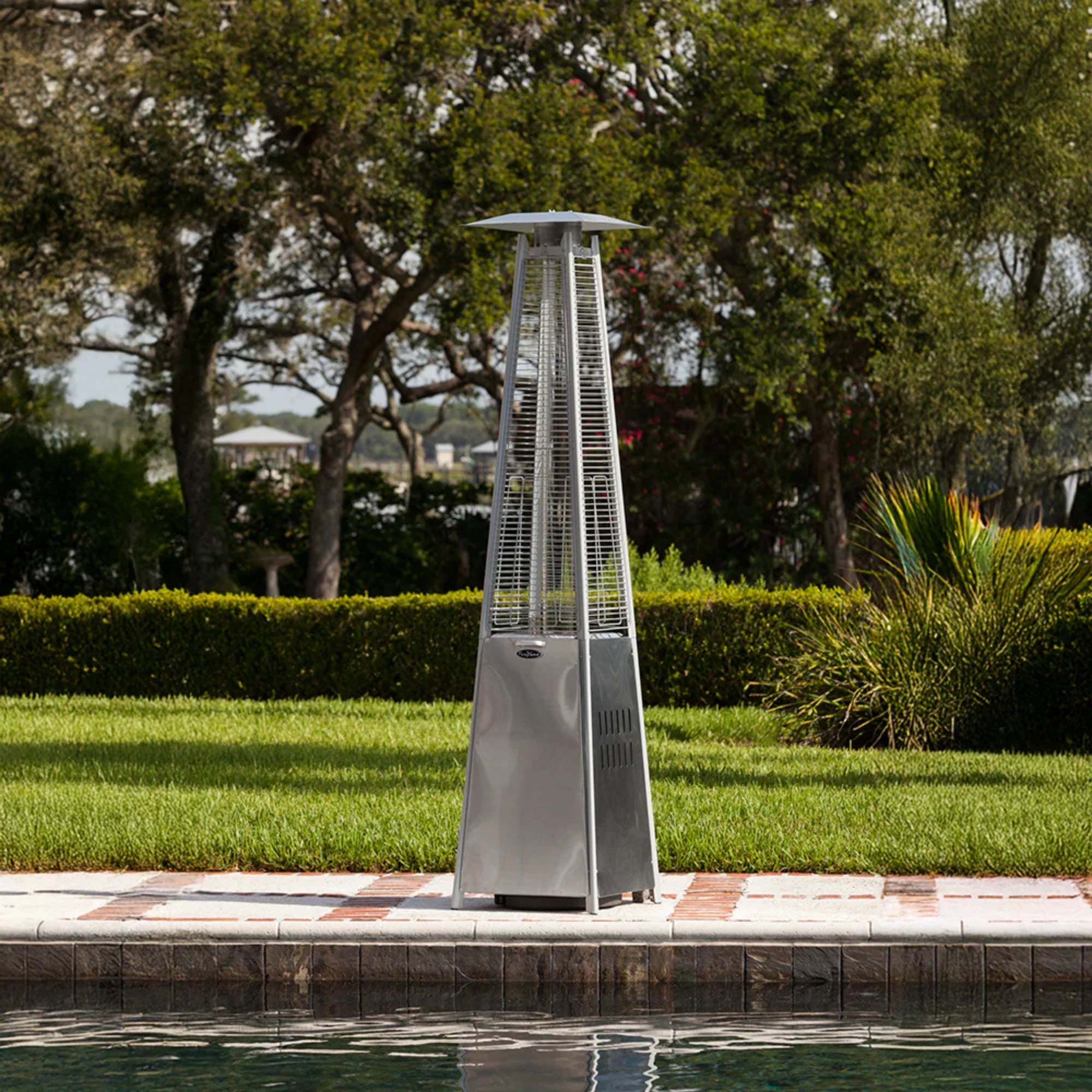 Well Traveled Living Stainless Steel Propane Pyramid Flame Heater | Novaselectes