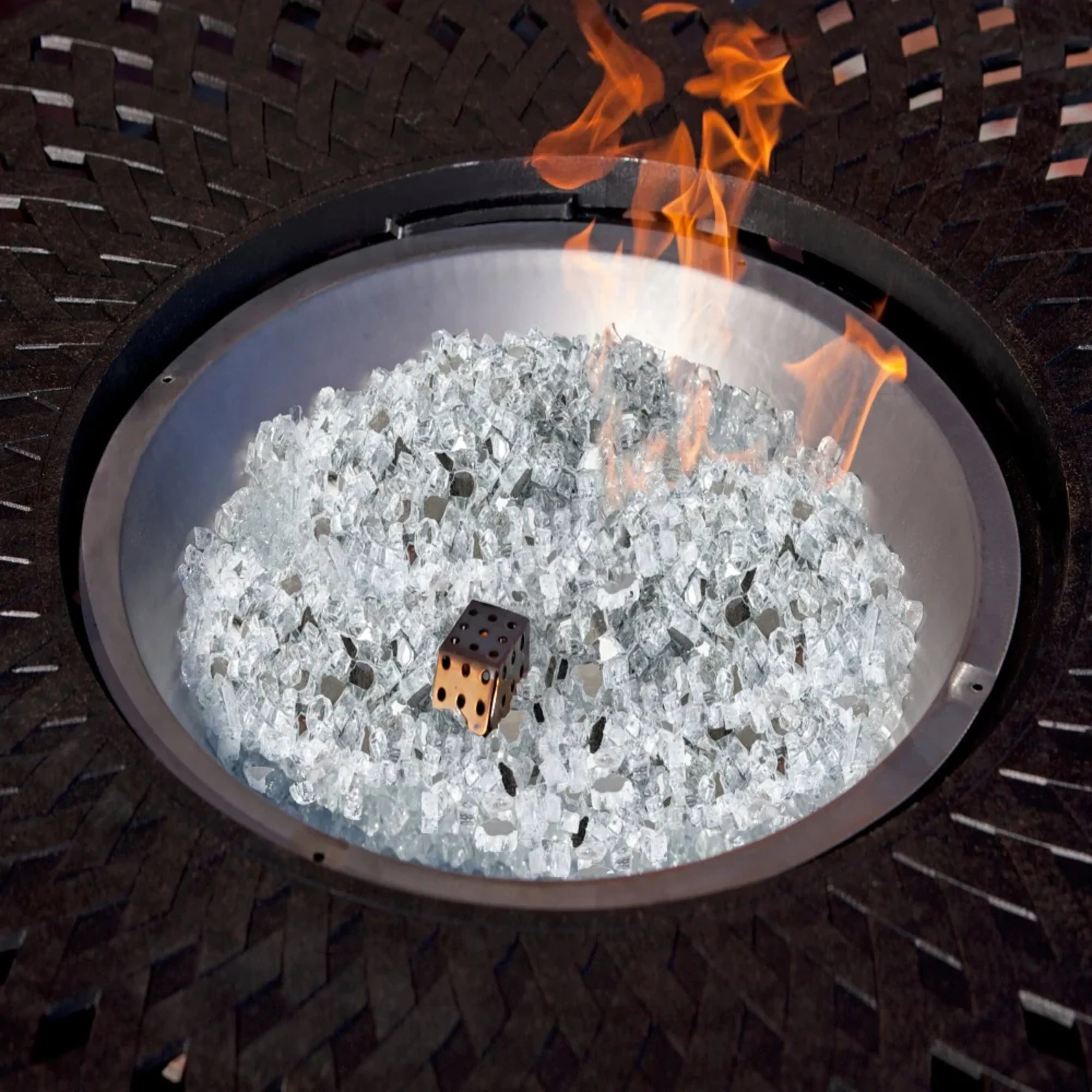 Well Traveled Living Crystal Clear Reflective Fire Glass | Novaselectes