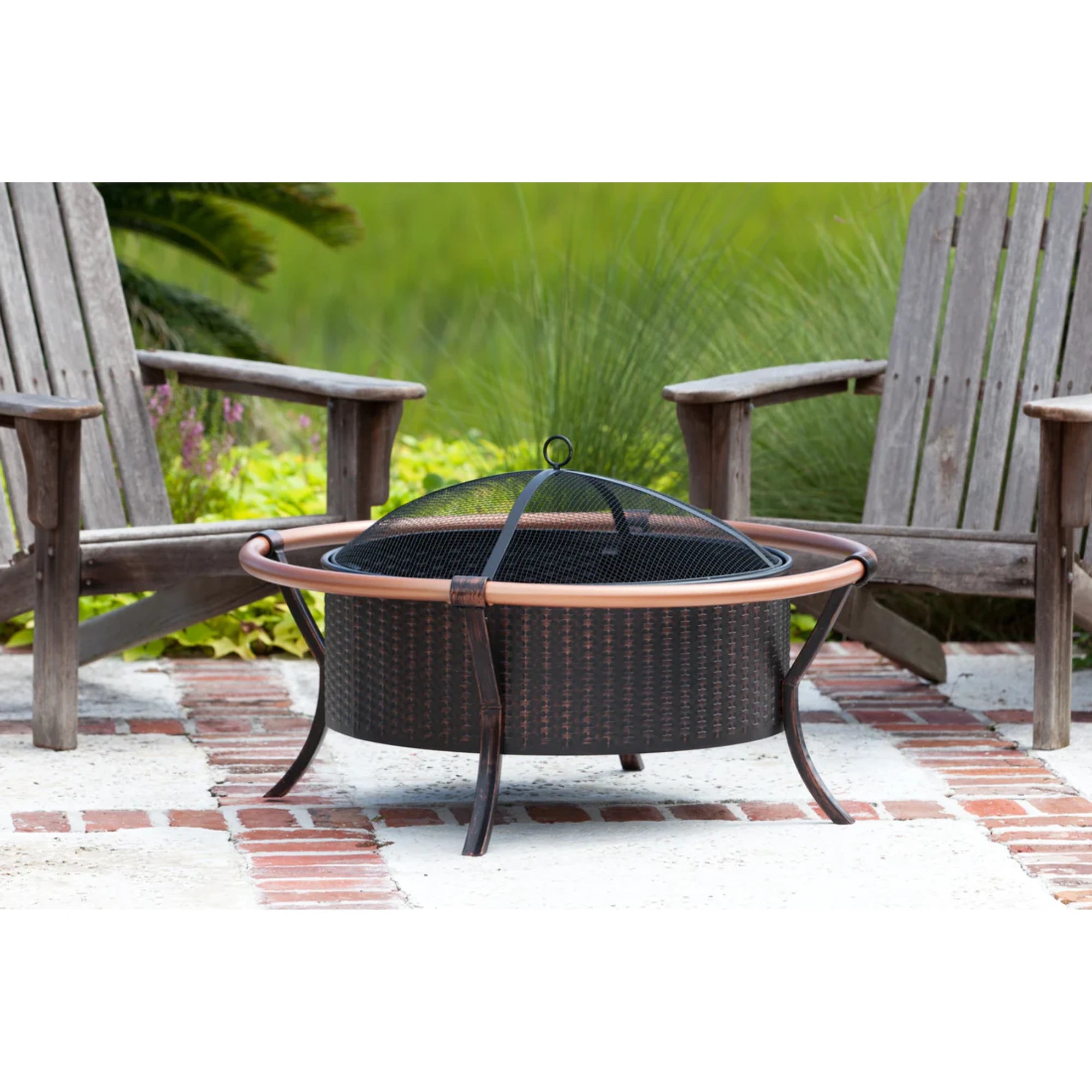 Well Traveled Living Copper Rail Fire Pit | Novaselectes