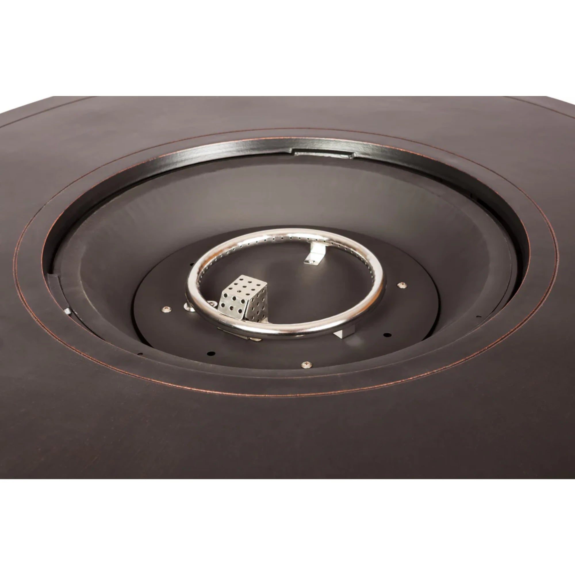 Well Traveled Living Perissa Woven Round Aluminum Propane Fire Pit | Novaselectes