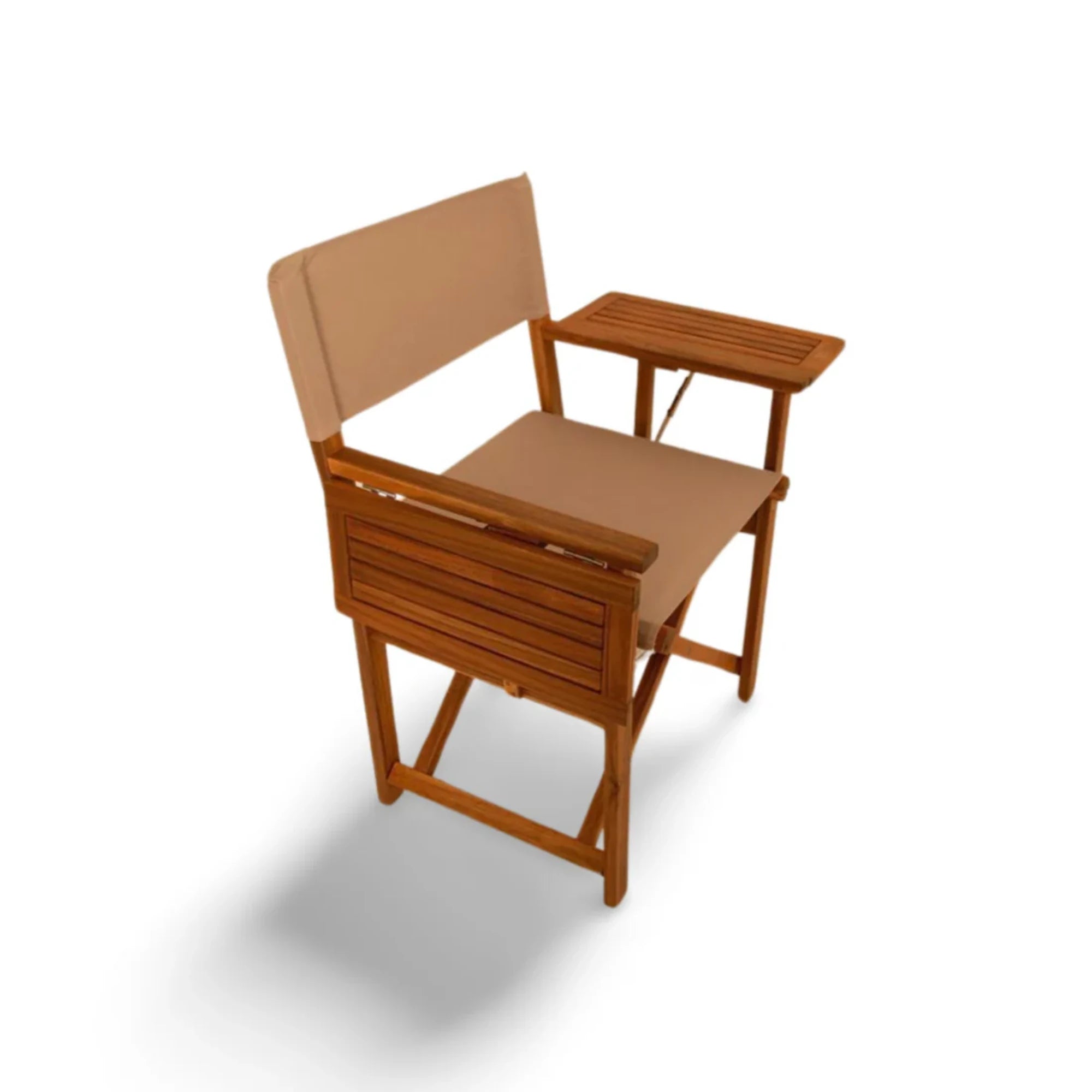 Well Traveled Living Walker Outdoor Folding Directors Chair w/ Side Tables | Novaselectes