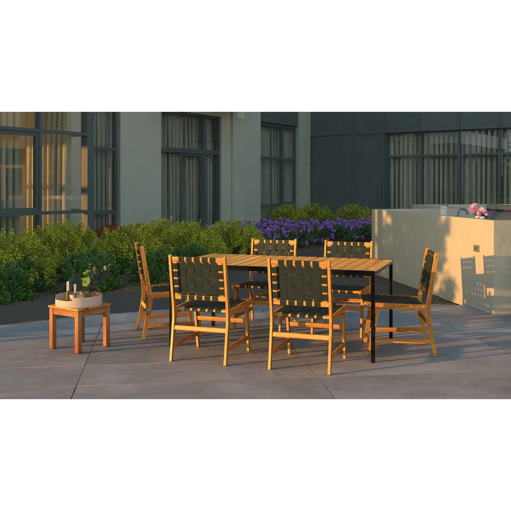 Well Traveled Living Sava Dining Side Chair in Black Webbing | Novaselectes