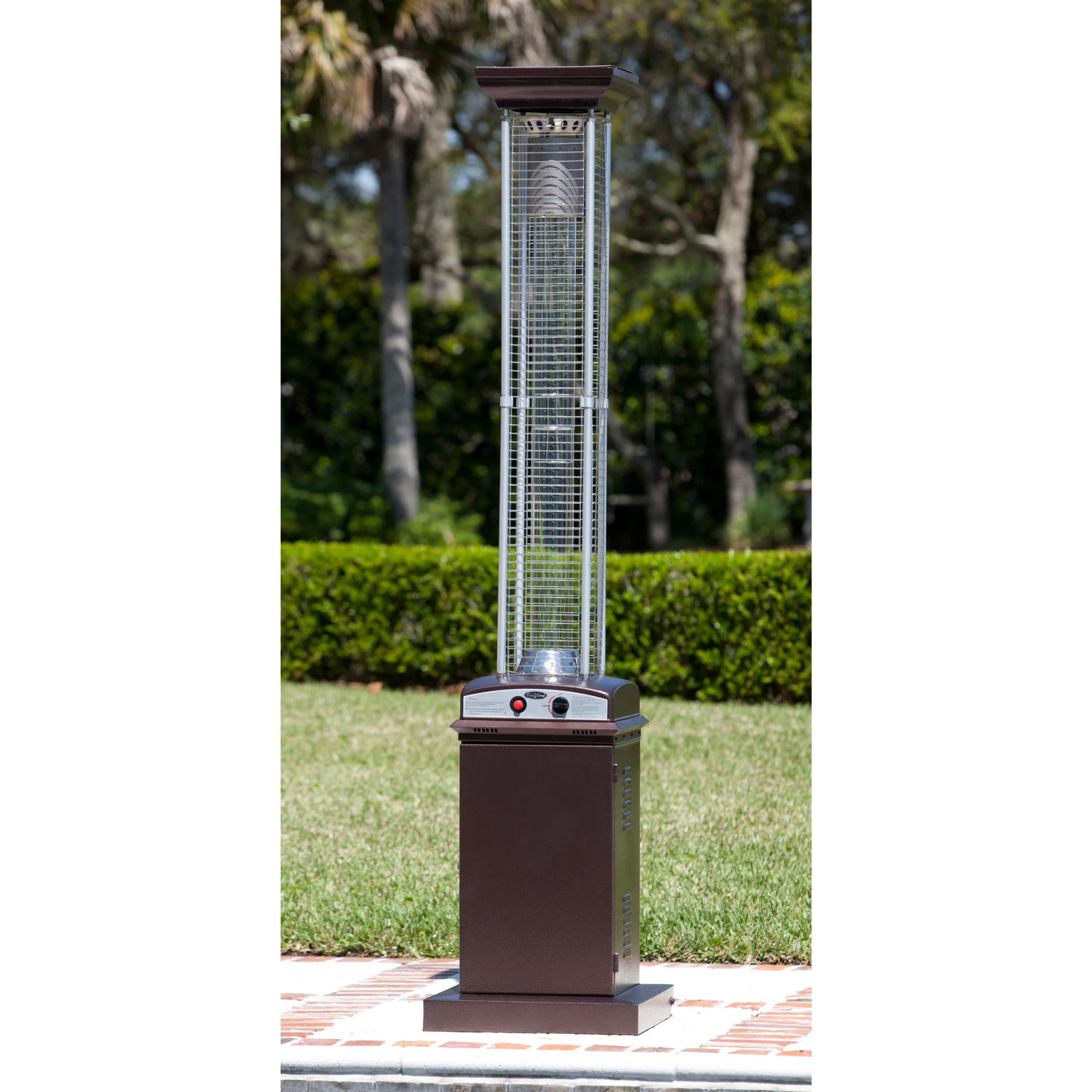 Well Traveled Living Hammered Bronze Finish Square Flame Propane Patio Heater | Novaselectes