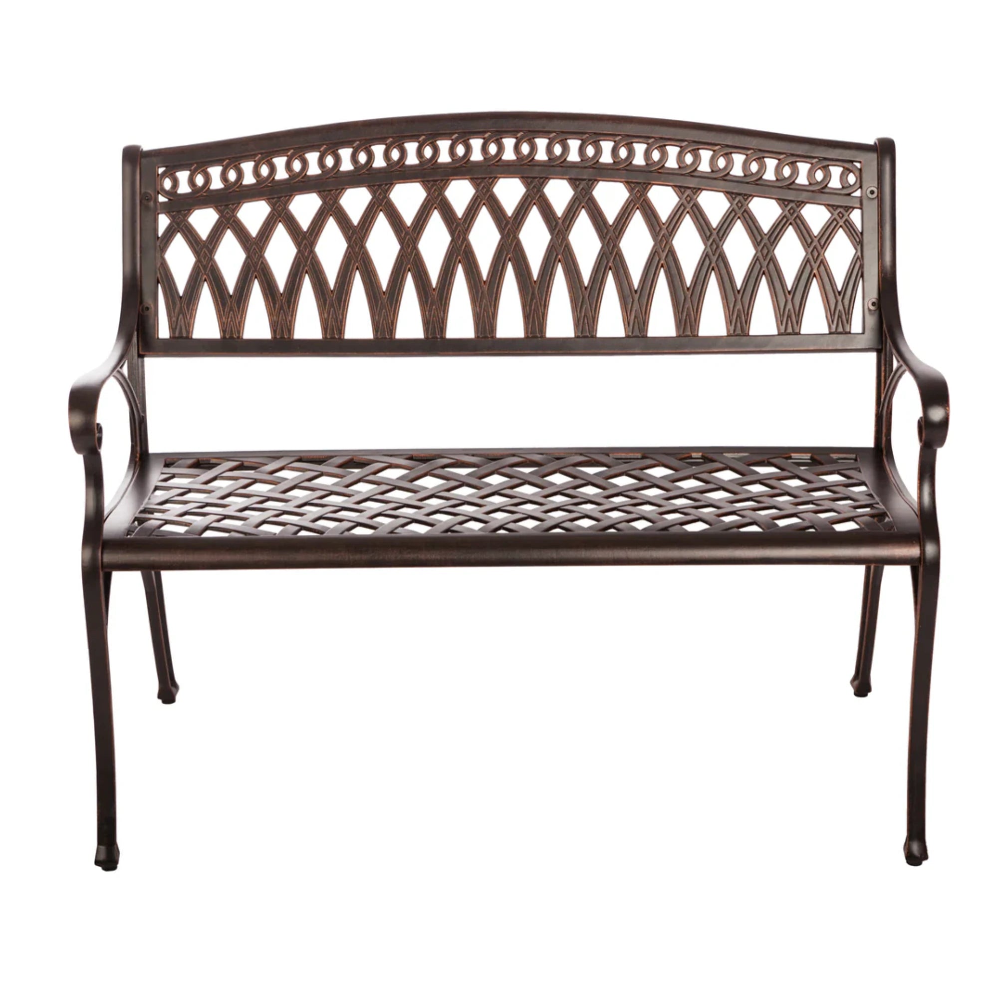 Well Traveled Living Simone Cast Aluminum Bench | Novaselectes