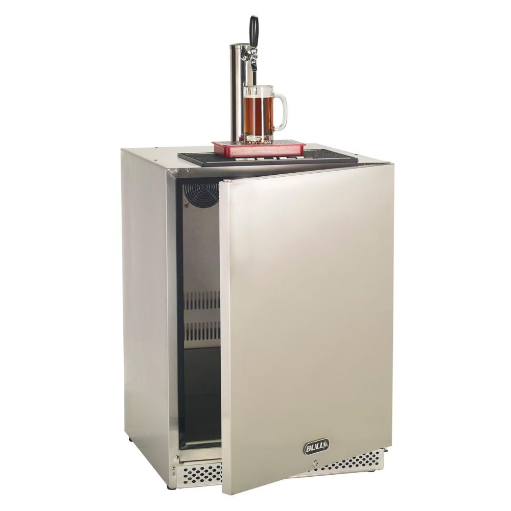 Bull 17900 24-Inch 6.6 Cu. Ft. Left Hinge Outdoor Rated Single Tap Kegerator | Buy at Novaselectes