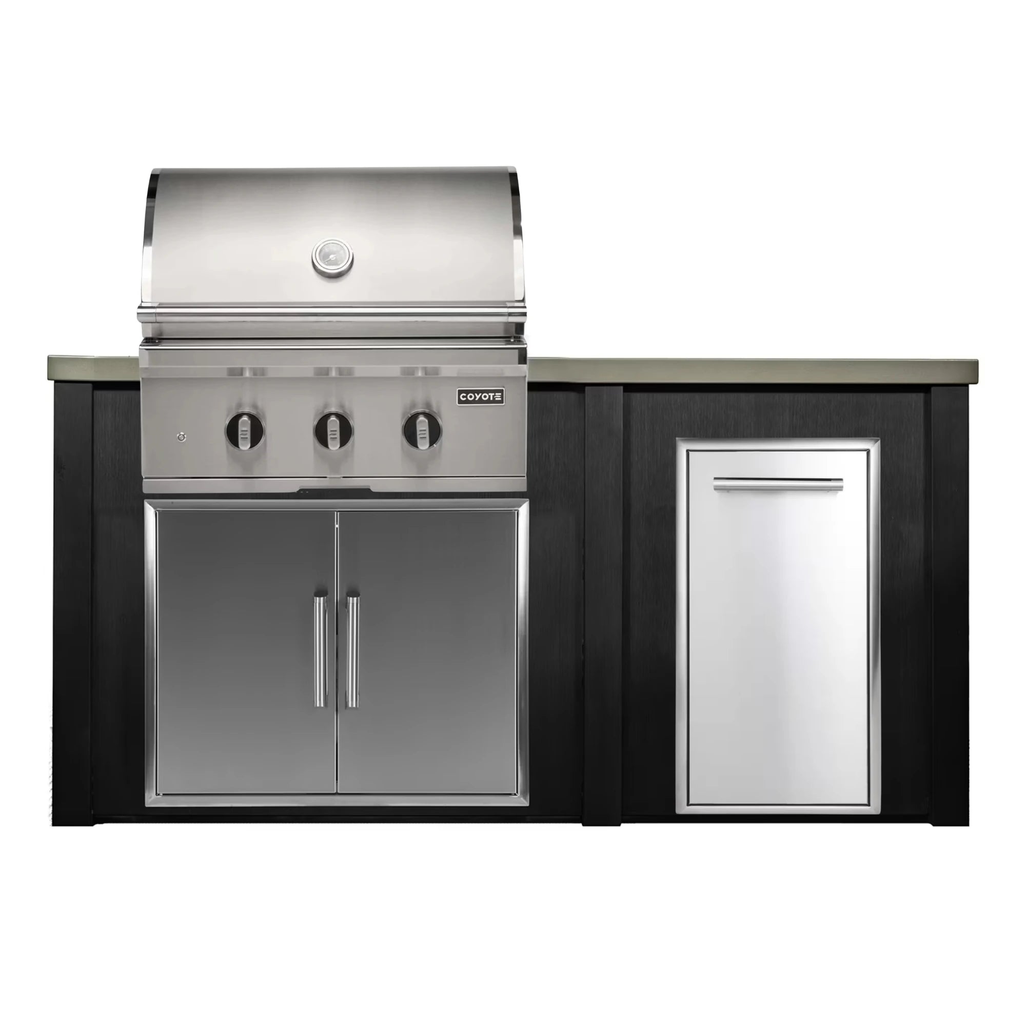 Haven Outdoor 72-Inch Outdoor Kitchen Island w/ Coyote 30-Inch Grill | Novaselectes