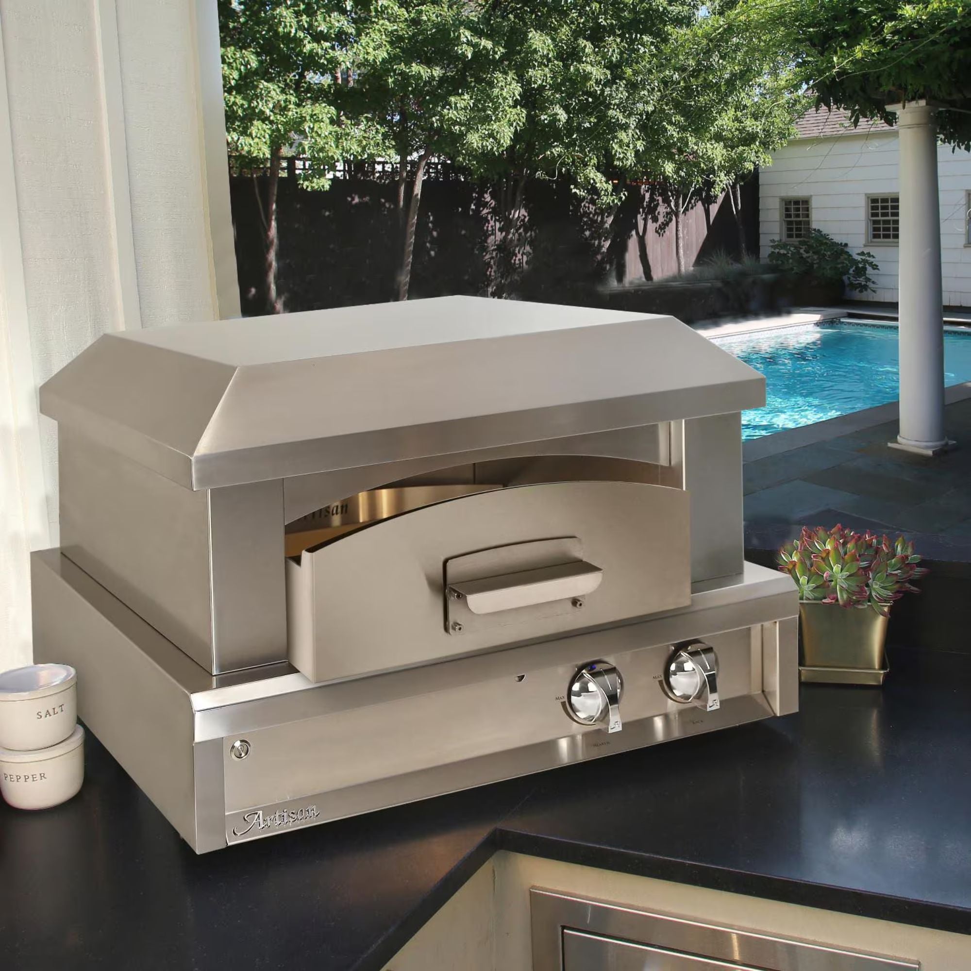 Artisan Professional 29-Inch Countertop Outdoor Gas Pizza Oven | Novaselectes