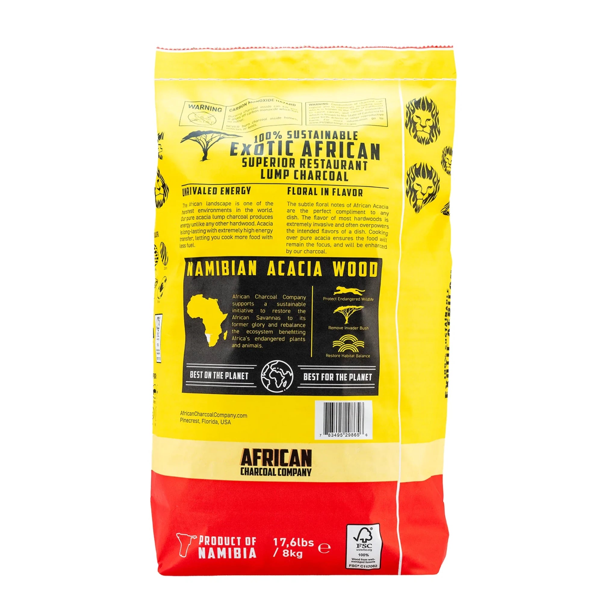 African Charcoal Company Superior Lump Charcoal, 17.6 lbs | Novaselectes