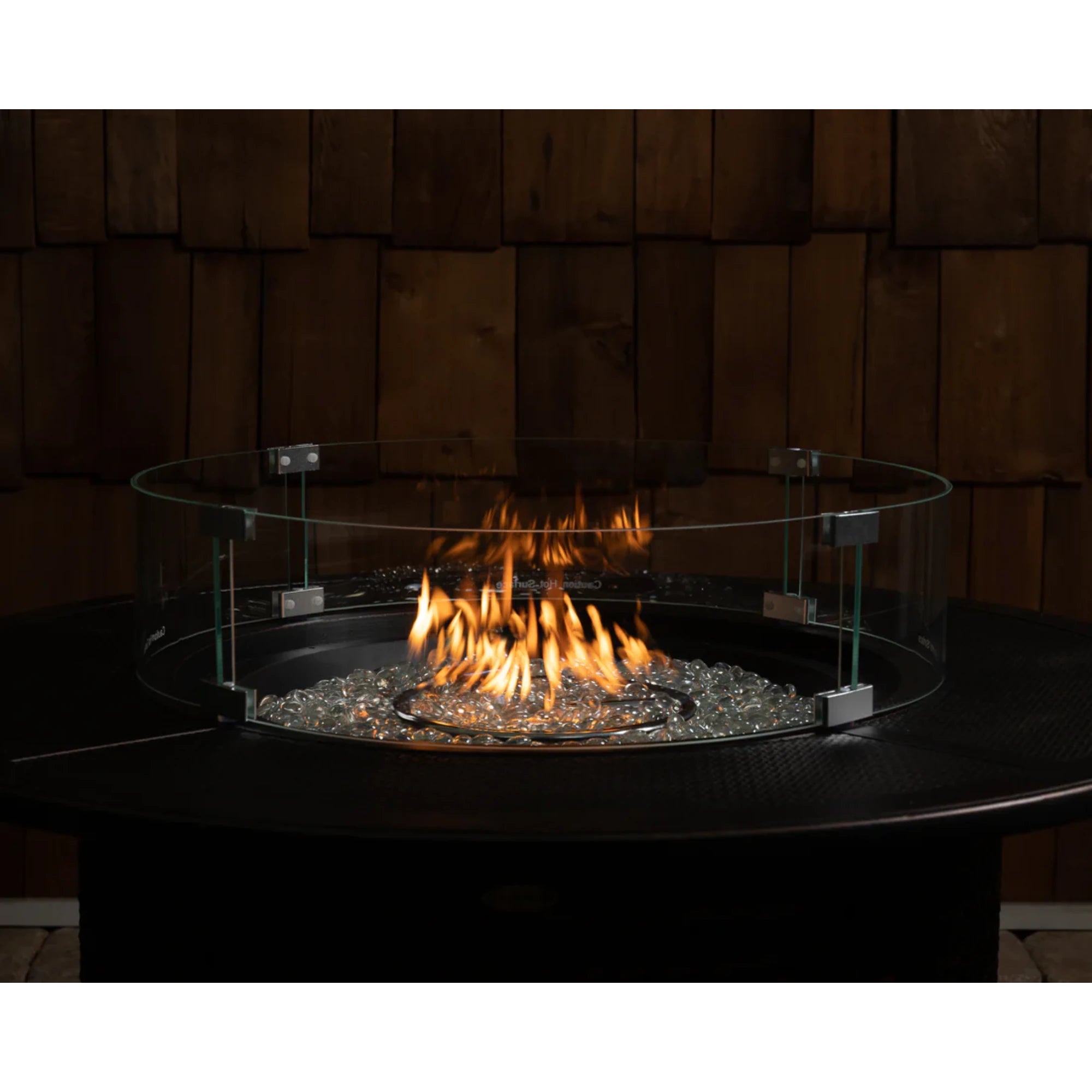 Well Traveled Living Tempered Glass Wind Guard for Round Fire Pits | Novaselectes
