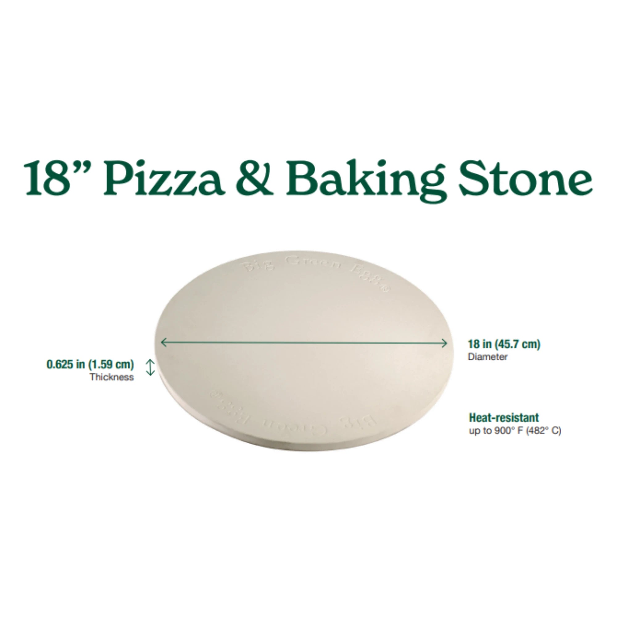 Big Green Egg 131539 18-Inch Pizza & Baking Stone | Novaselectes