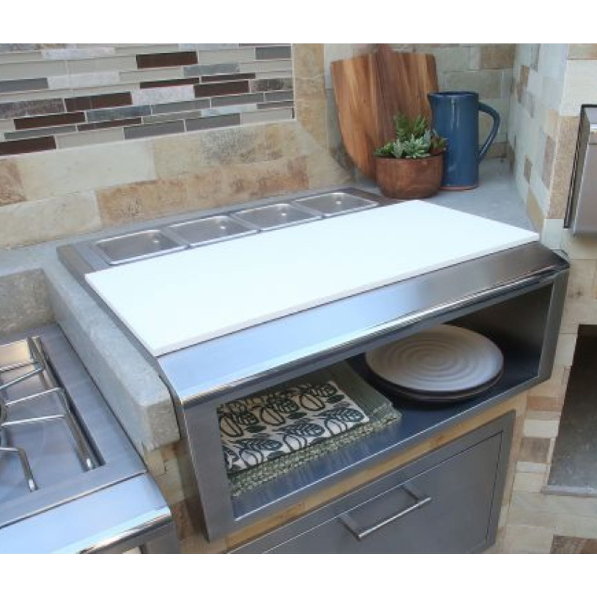 Alfresco 30-Inch Pizza Prep & Garnish Rail | Novaselectes