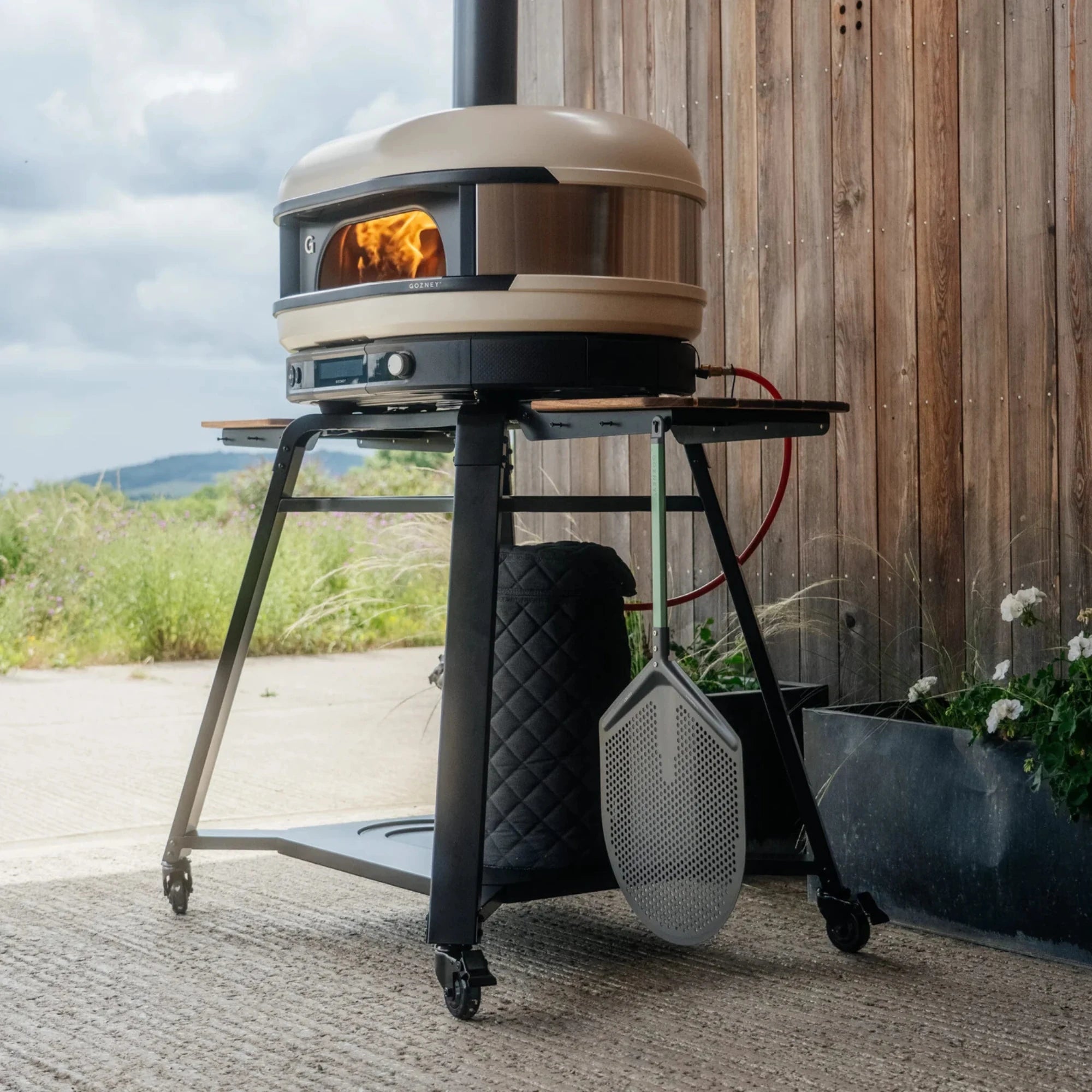 Gozney Dome XL Gen 2 Bone Dual Fuel Freestanding Outdoor Pizza Oven Essentials Bundle | Novaselectes