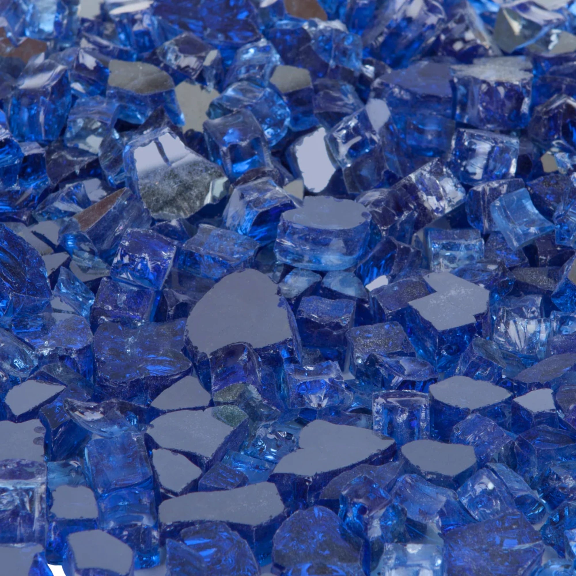 Well Traveled Living Sapphire Blue Reflective Fire Glass | Novaselectes